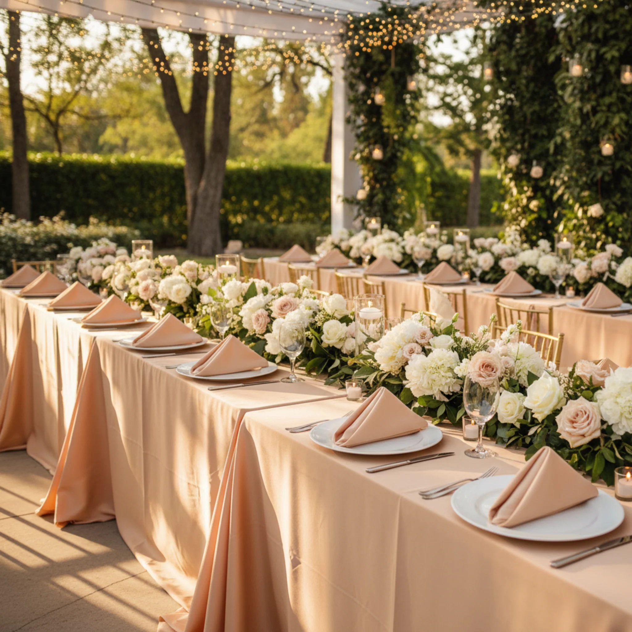 Premium Polyester Napkin 20"x20" - Champagne - Image 2