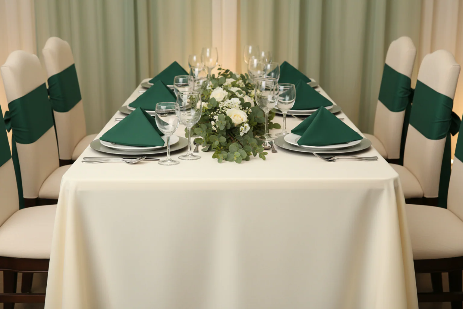 Premium Polyester Napkin 20"x20" - Forest Green - Image 2