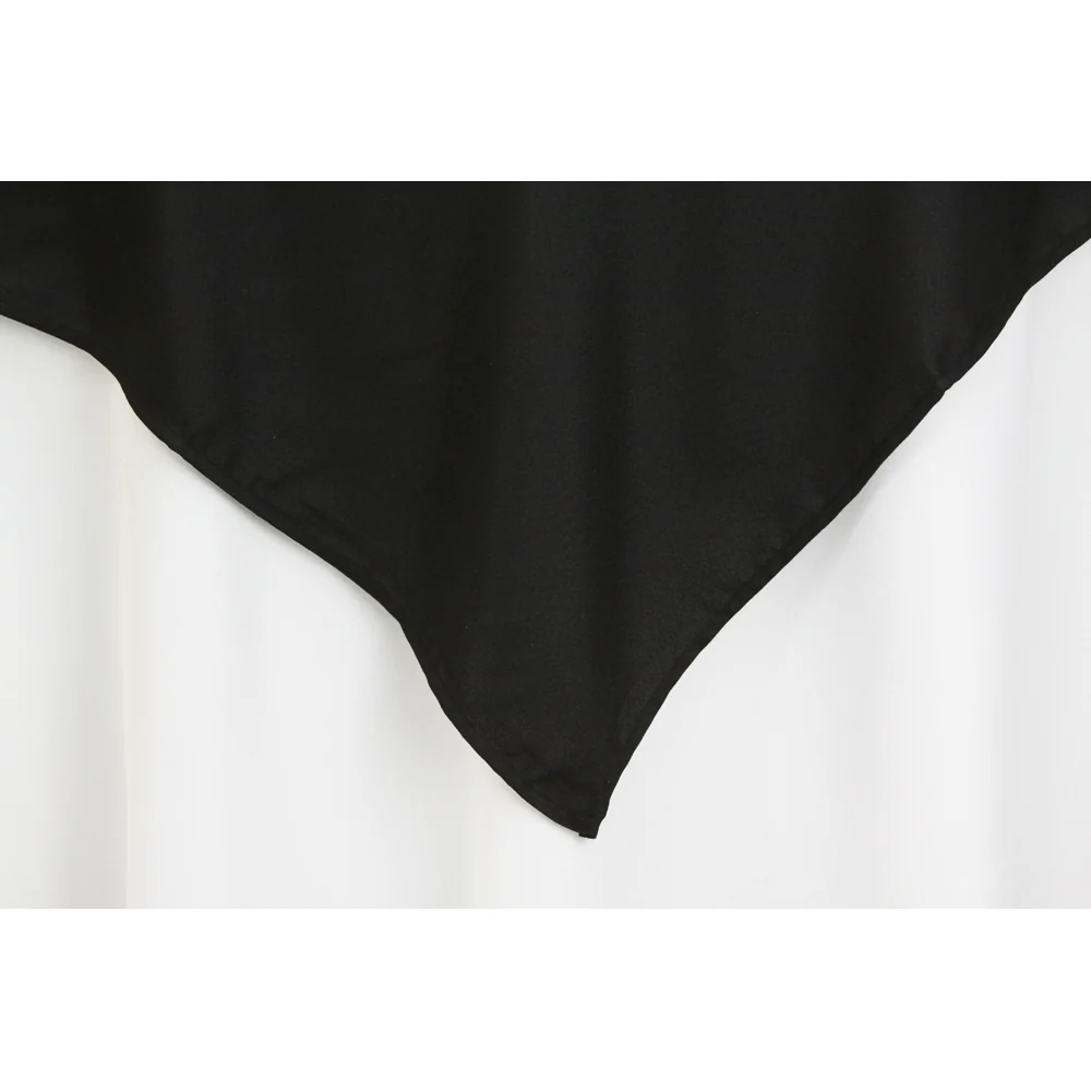 Premium Polyester Square 54" Overlay/Tablecloth - Black