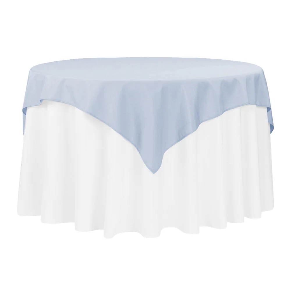 Premium Polyester Square 54" Overlay/Tablecloth - Dusty Blue