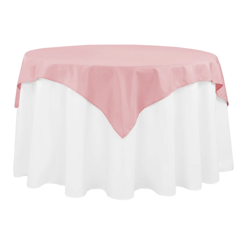 Premium Polyester Square 54" Overlay/Tablecloth - Dusty Rose/Mauve