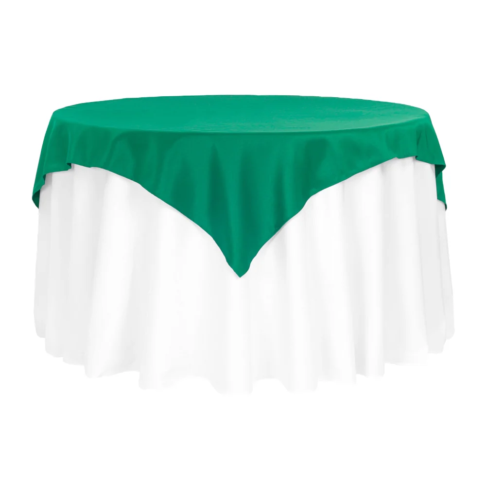 Premium Polyester Square 54" Overlay/Tablecloth - Emerald Green