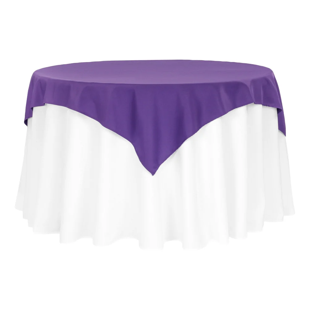 Premium Polyester Square 54" Overlay/Tablecloth - Purple