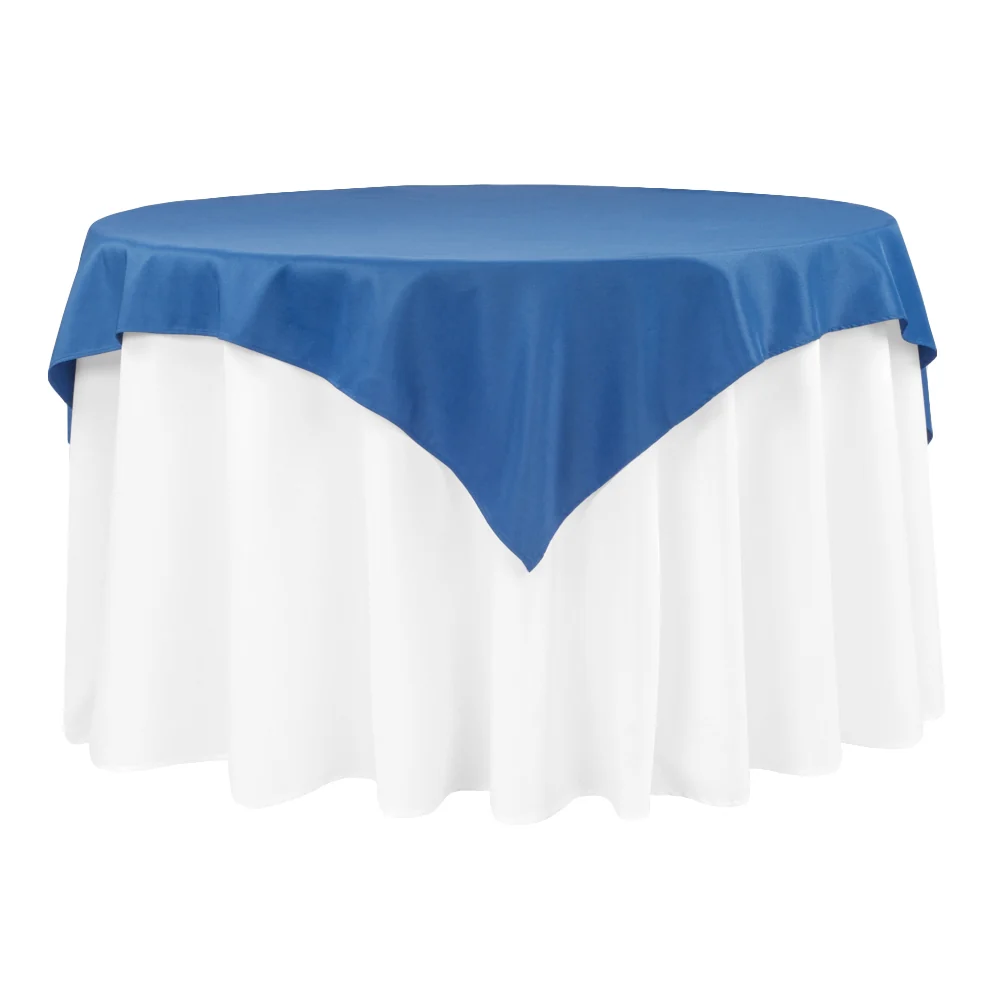 Premium Polyester Square 54" Overlay/Tablecloth - Royal Blue
