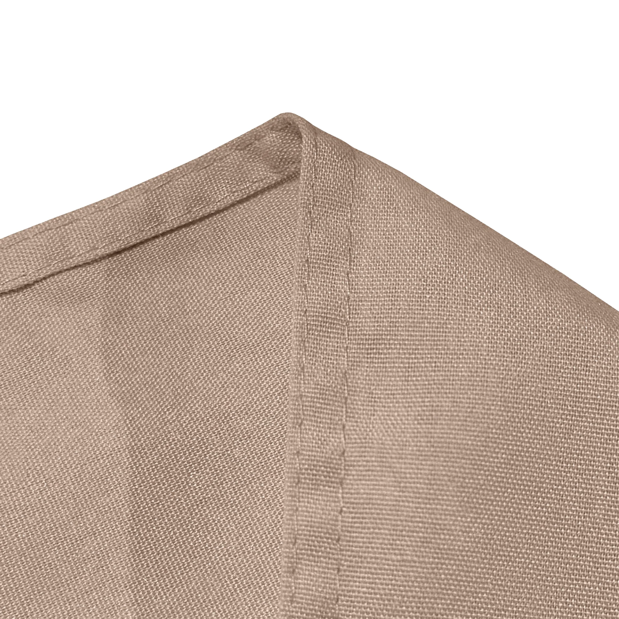 Premium Polyester Square 54" Overlay/Tablecloth - Taupe - Image 3
