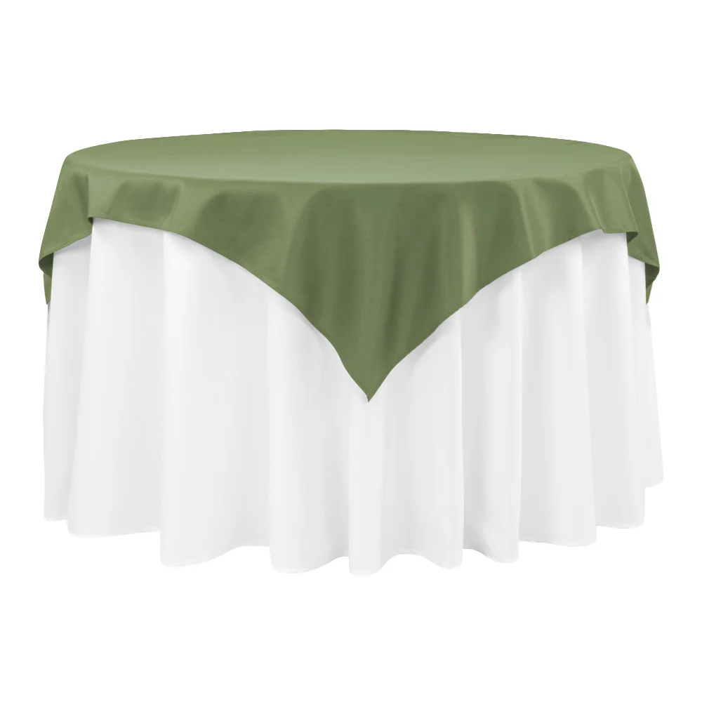 Premium Polyester Square 54" Overlay/Tablecloth - Willow Green