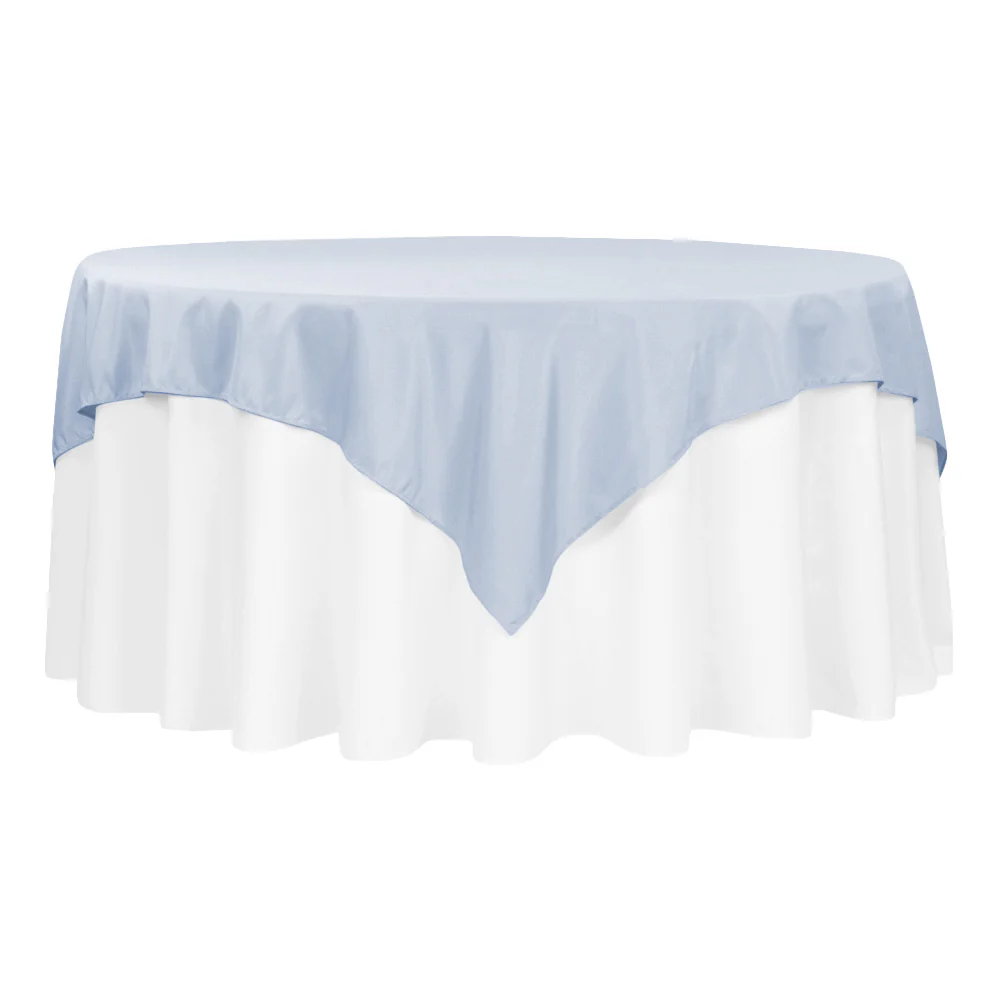 Premium Polyester Square 72" Overlay/Tablecloth - Dusty Blue