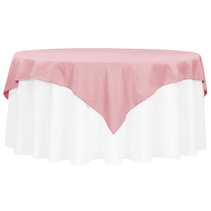 Premium Polyester Square 72" Overlay/Tablecloth - Dusty Rose/Mauve