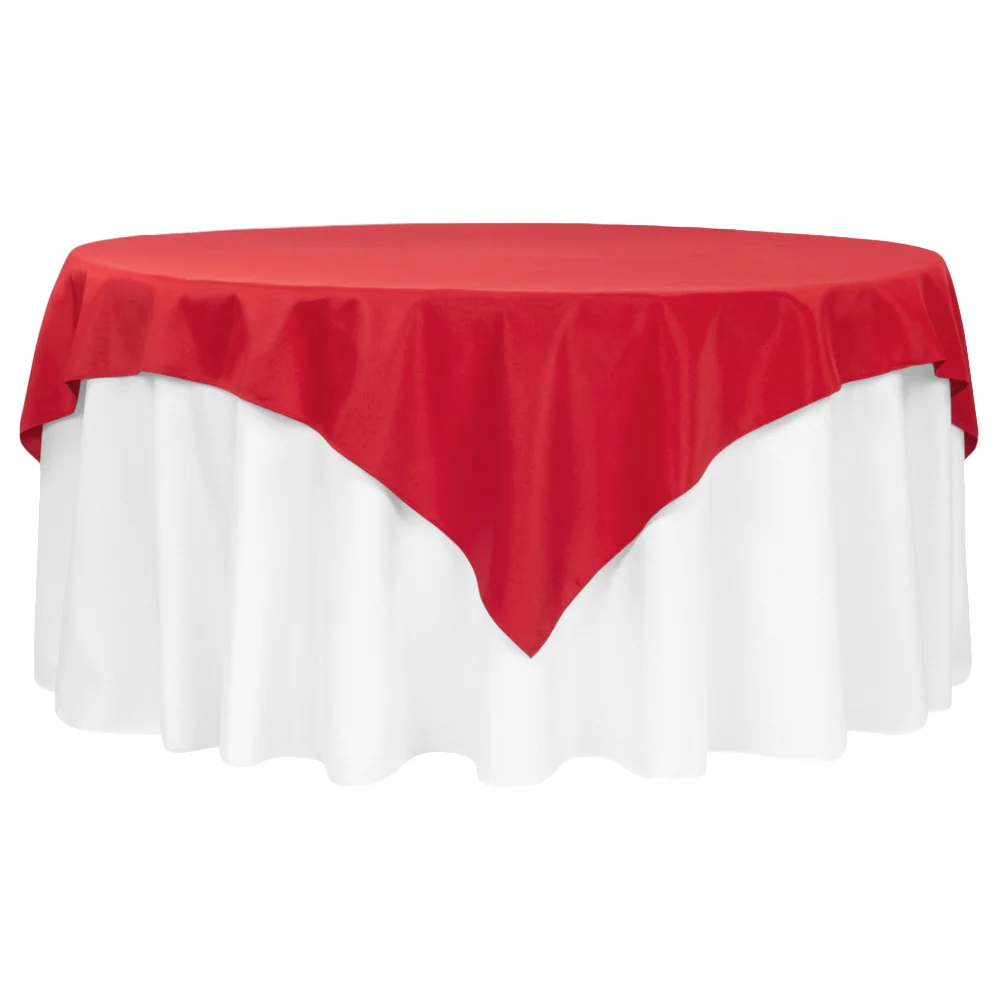 Premium Polyester Square 72" Overlay/Tablecloth - Red