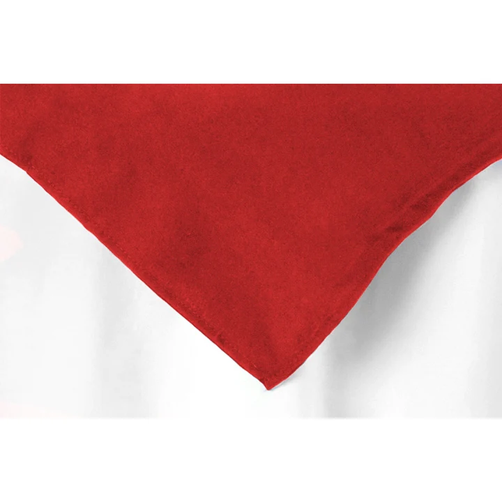 Premium Polyester Square 72" Overlay/Tablecloth - Red - Image 2