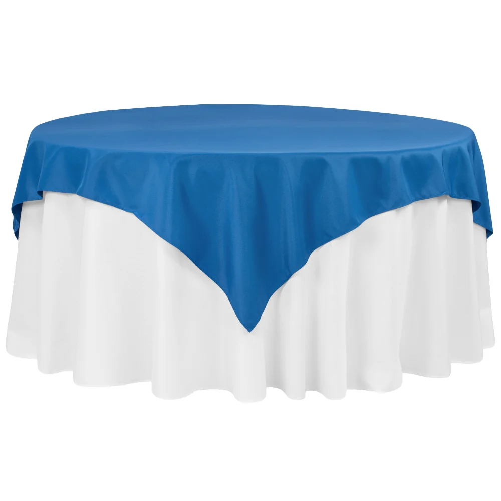 Premium Polyester Square 72" Overlay/Tablecloth - Royal Blue