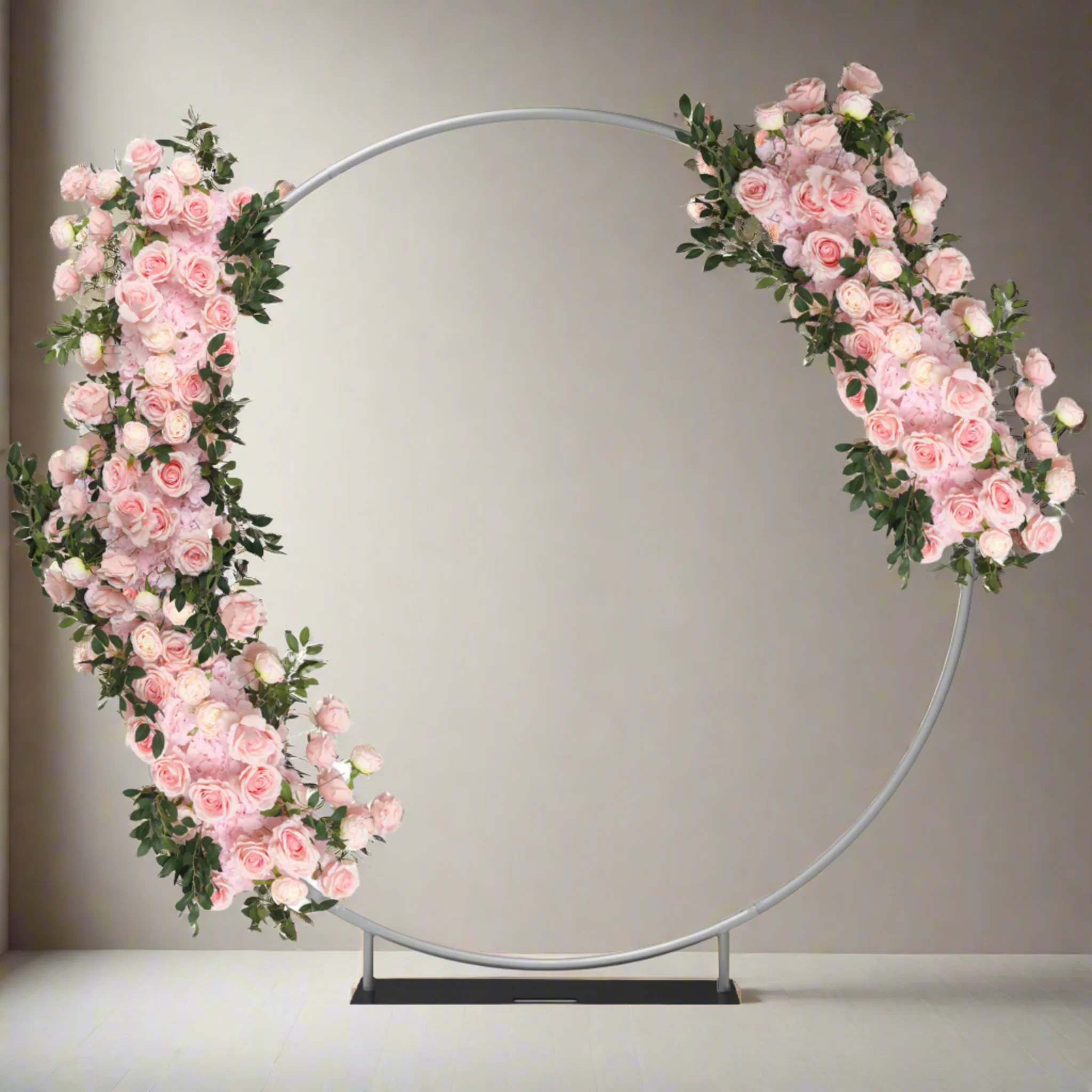 2 pcs/pk Premade Flower Backdrop Arch/Table Runner Decor - Pink - Image 2