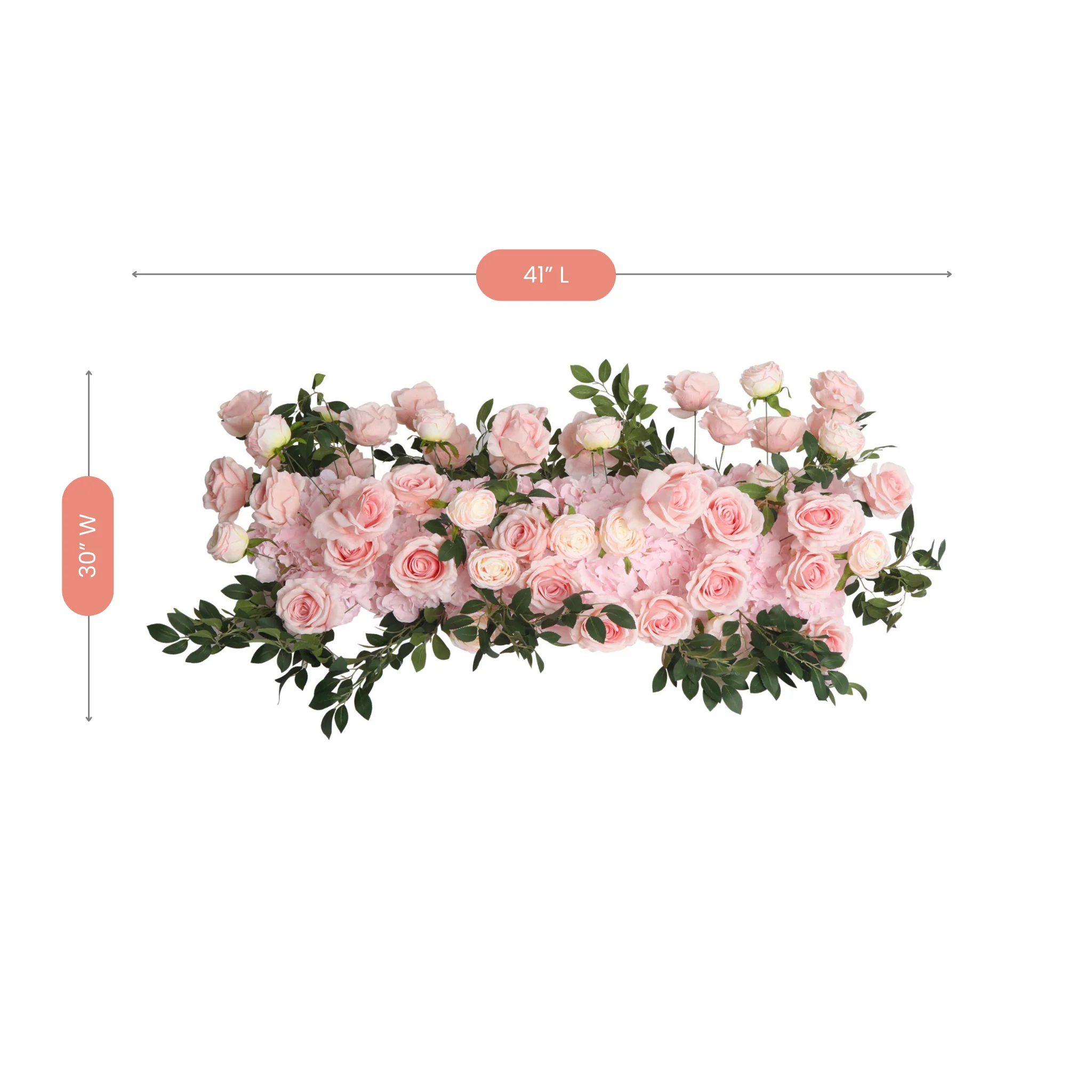 2 pcs/pk Premade Flower Backdrop Arch/Table Runner Decor - Pink - Image 4