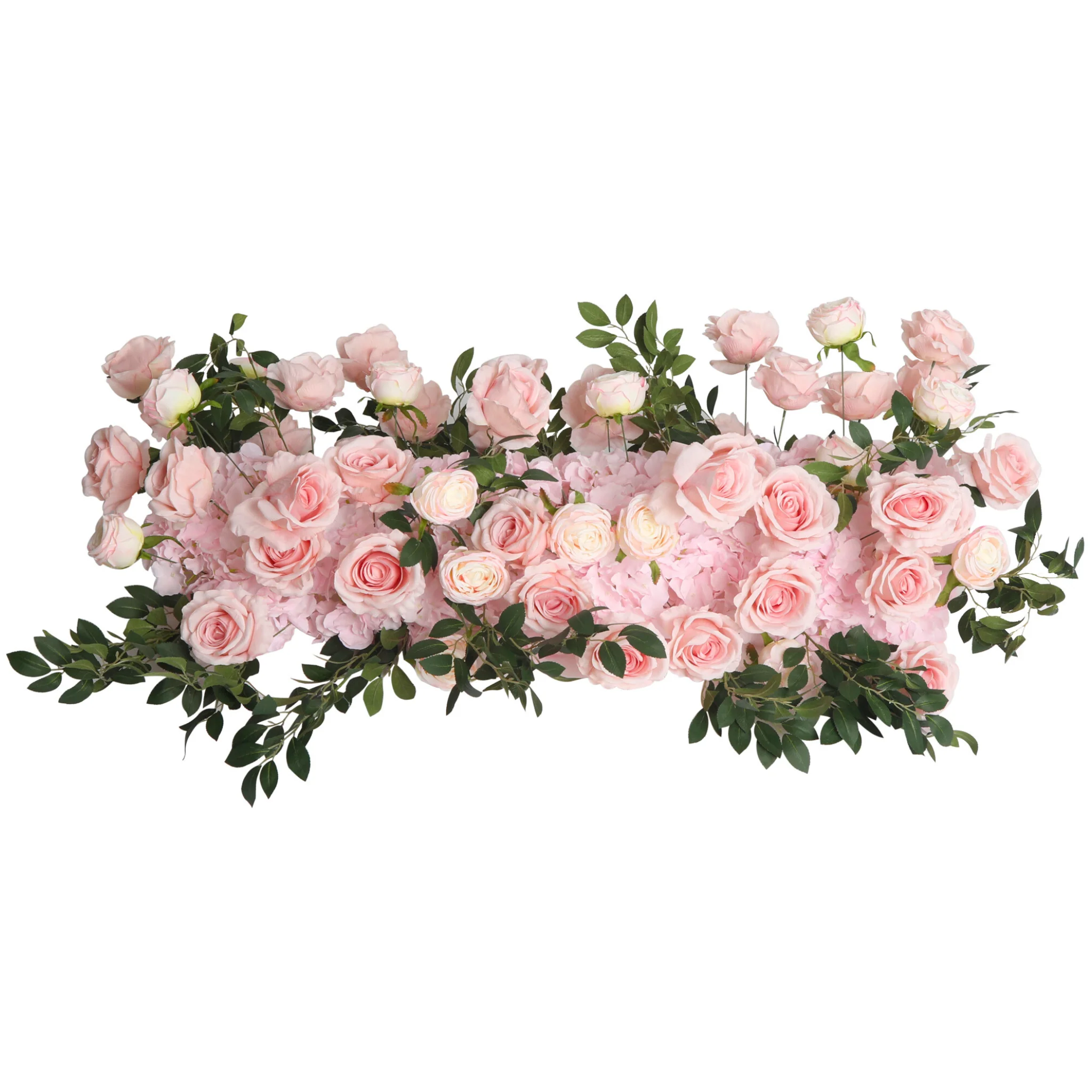 2 pcs/pk Premade Flower Backdrop Arch/Table Runner Decor - Pink - Image 7