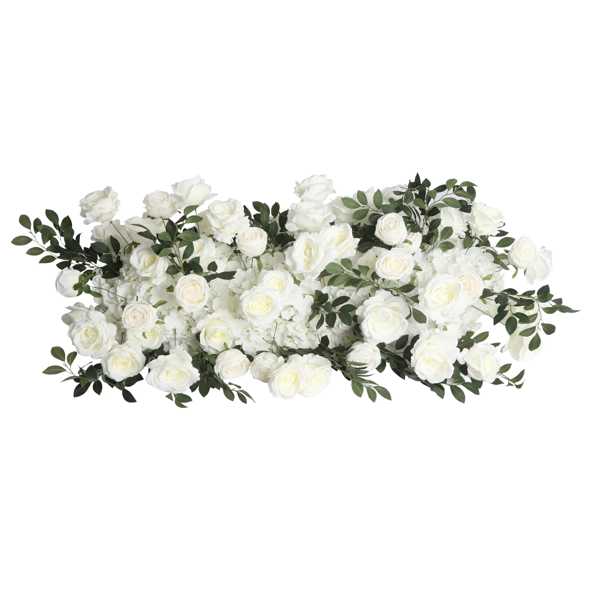 2 pcs/pk Premade Flower Backdrop Arch/Table Runner Decor - White - Image 8