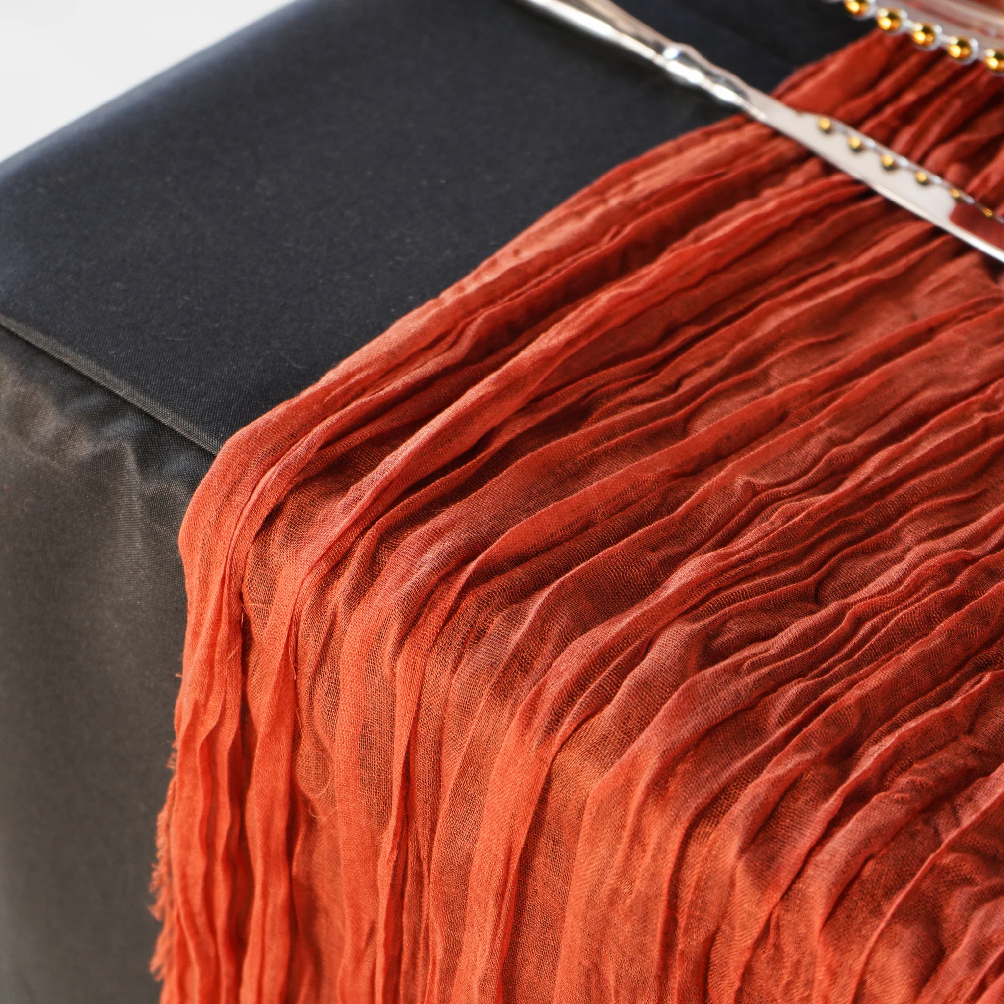 Premium Cheesecloth Table Runner 16FT x 25" - Rust - Image 4