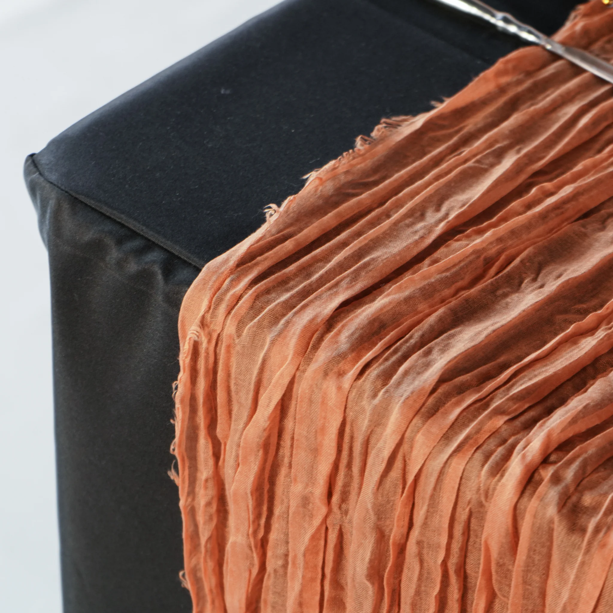 Premium Cheesecloth Table Runner 16FT x 25" - Terracotta - Image 4