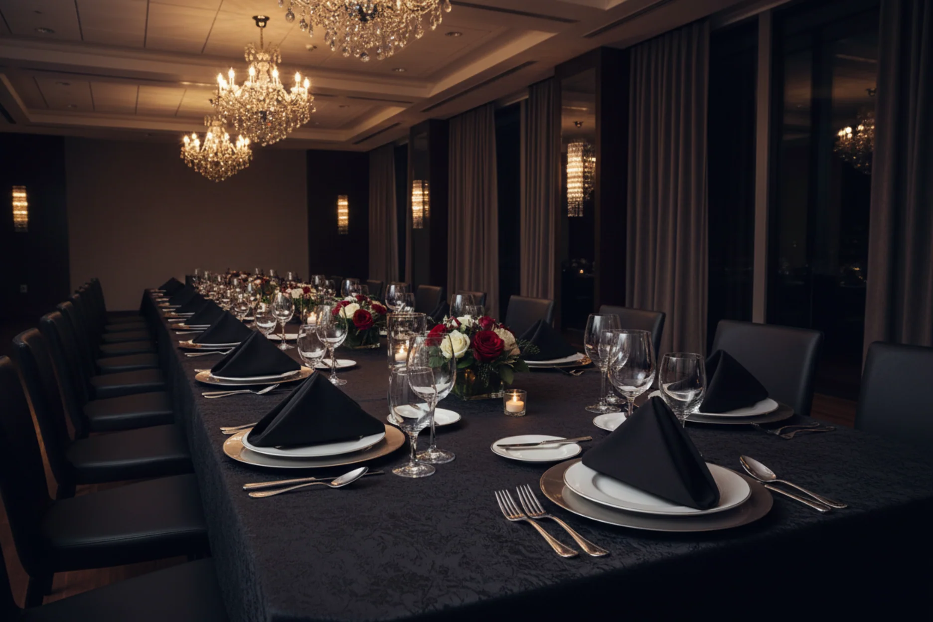 Premium Polyester Napkin 19"x19" - Black - Image 4