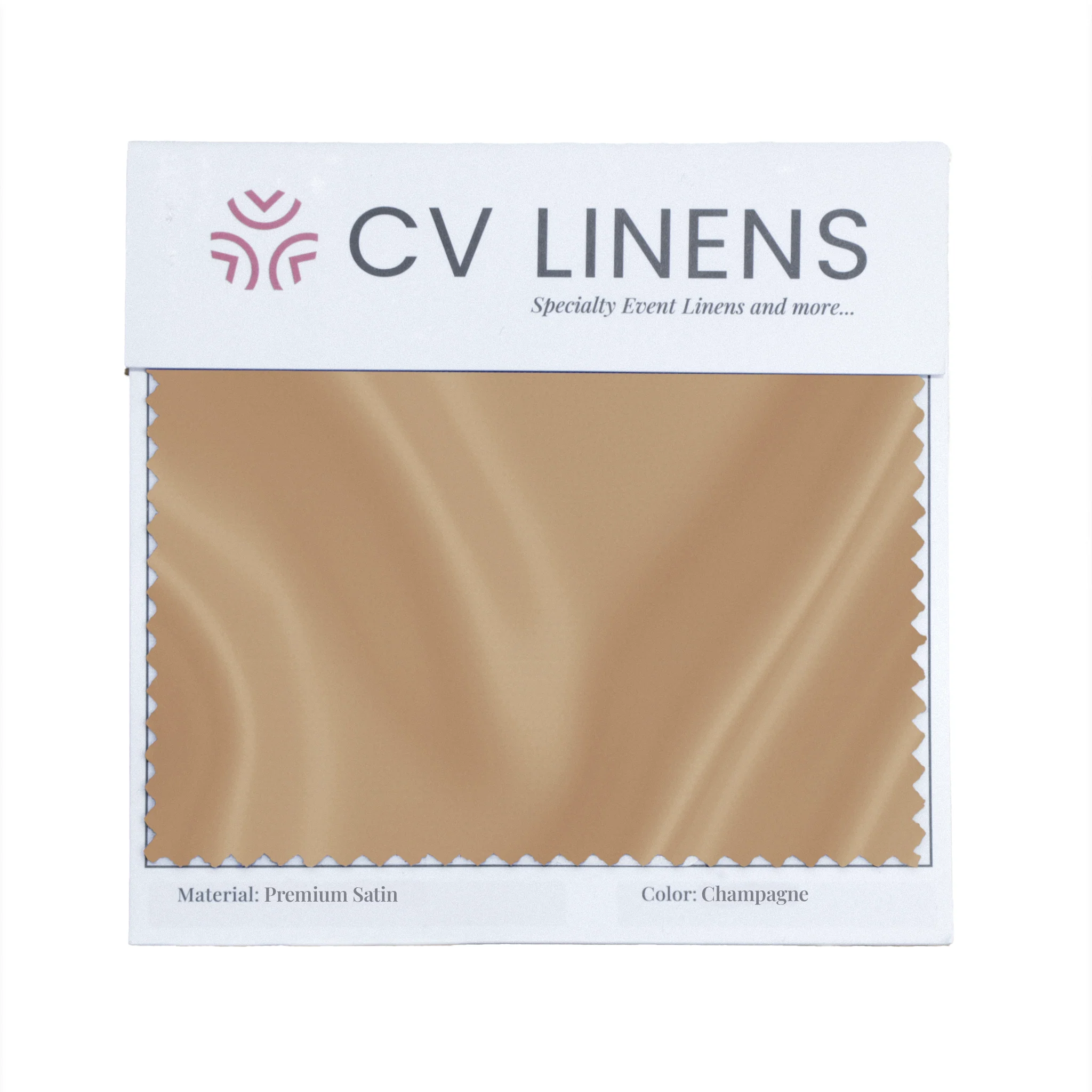 Premium Satin Swatch Card - Champagne