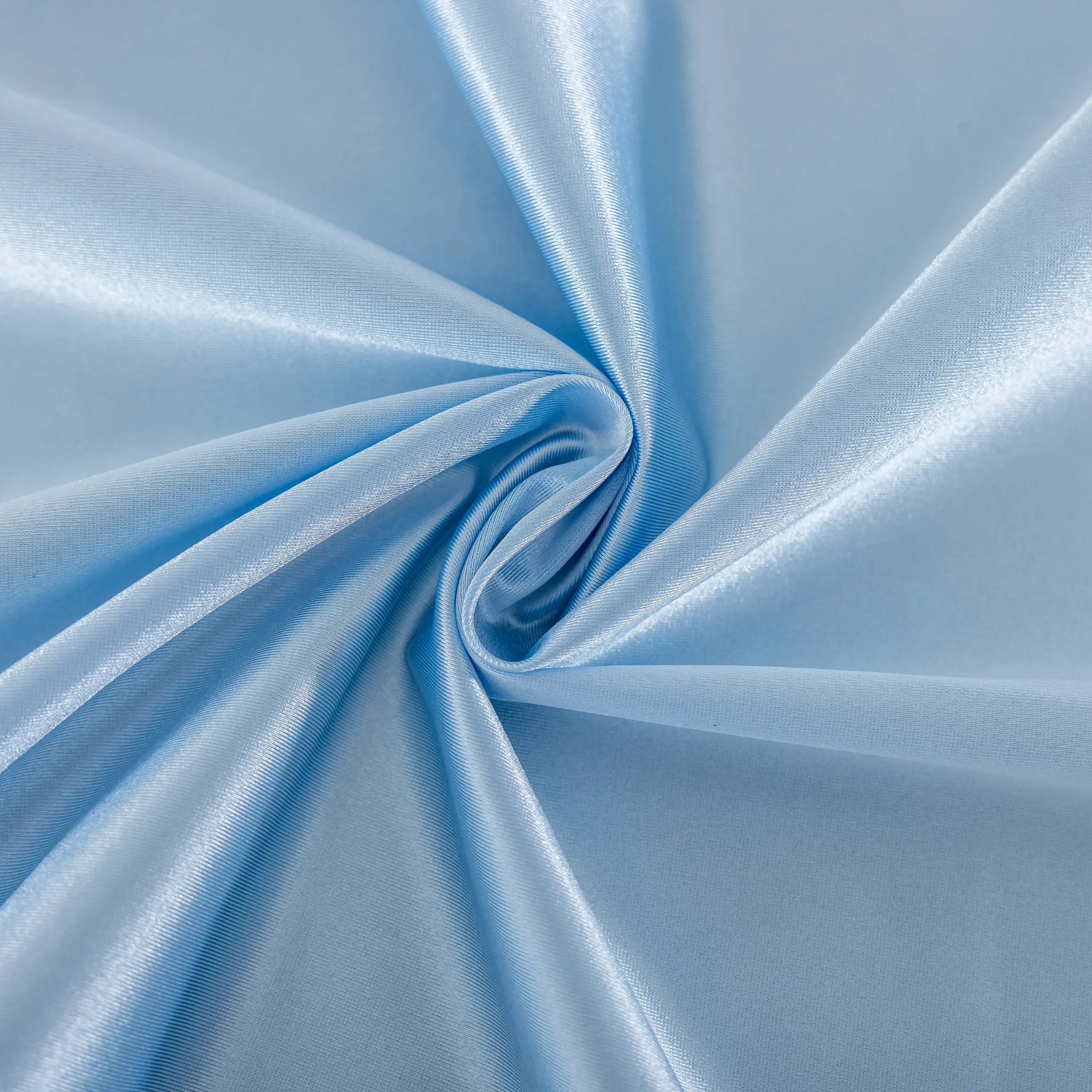 Premium Satin (Wrinkle-Resistant) 108" Round Tablecloth - Baby Blue - Image 3