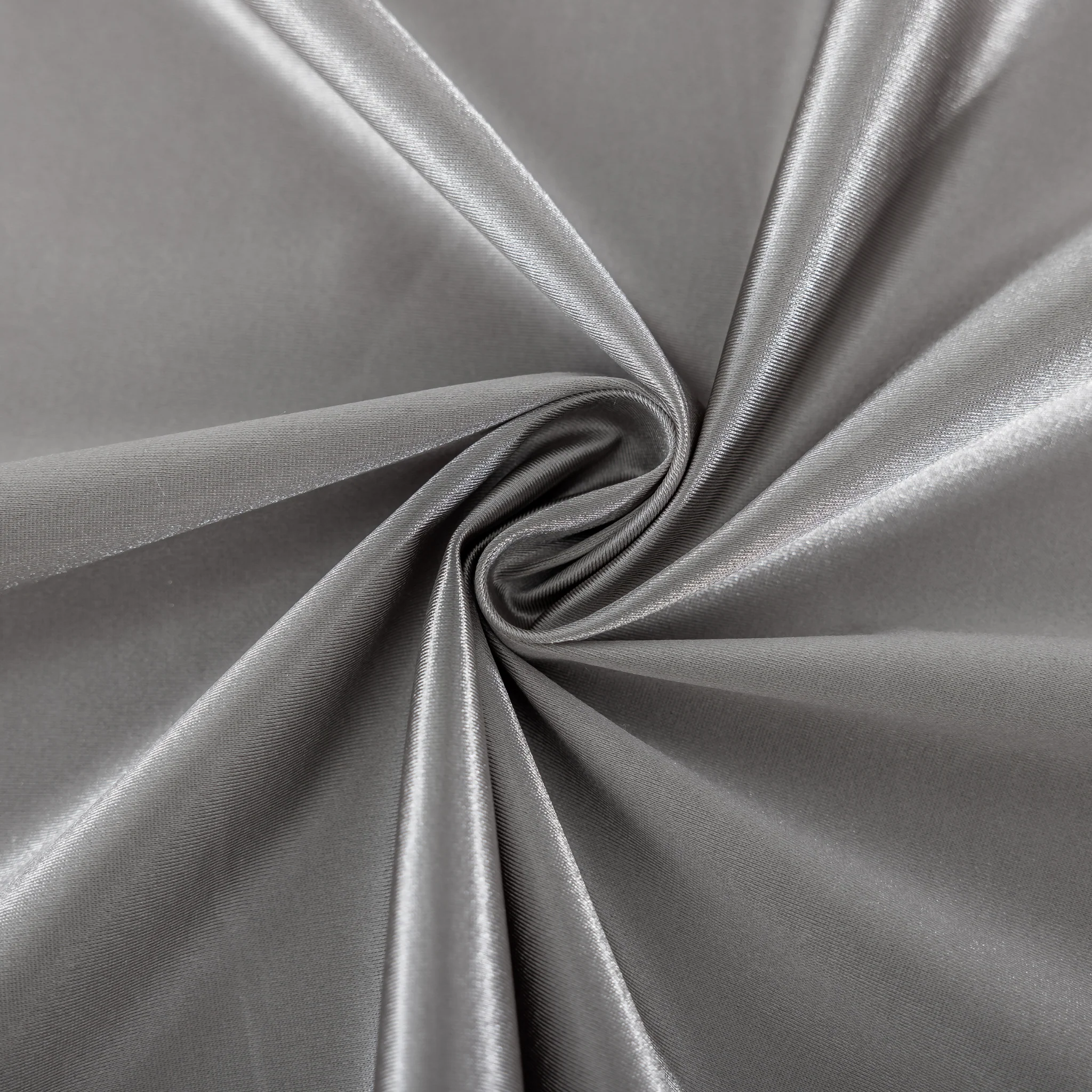 Premium Satin (Wrinkle-Resistant) 108" Round Tablecloth - Silver - Image 3