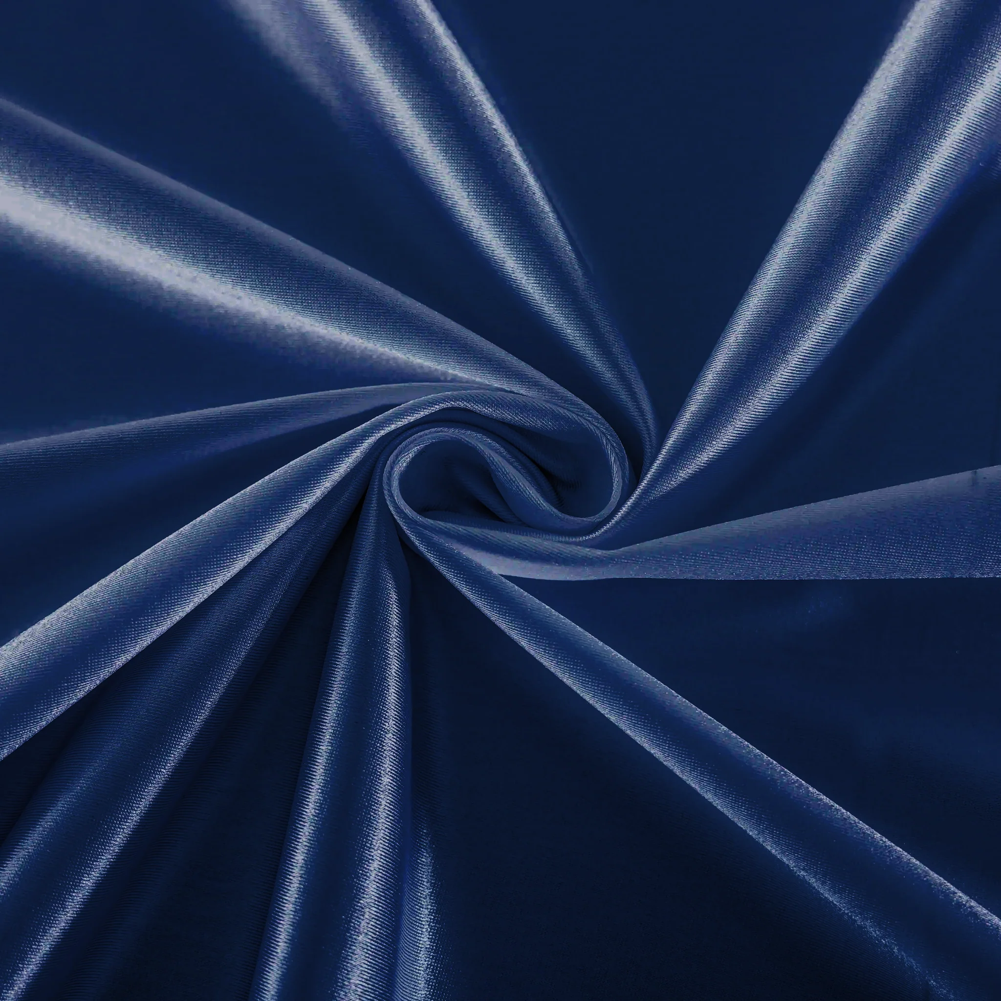 Premium Satin (Wrinkle-Resistant) 120" Round Tablecloth - Navy Blue - Image 3