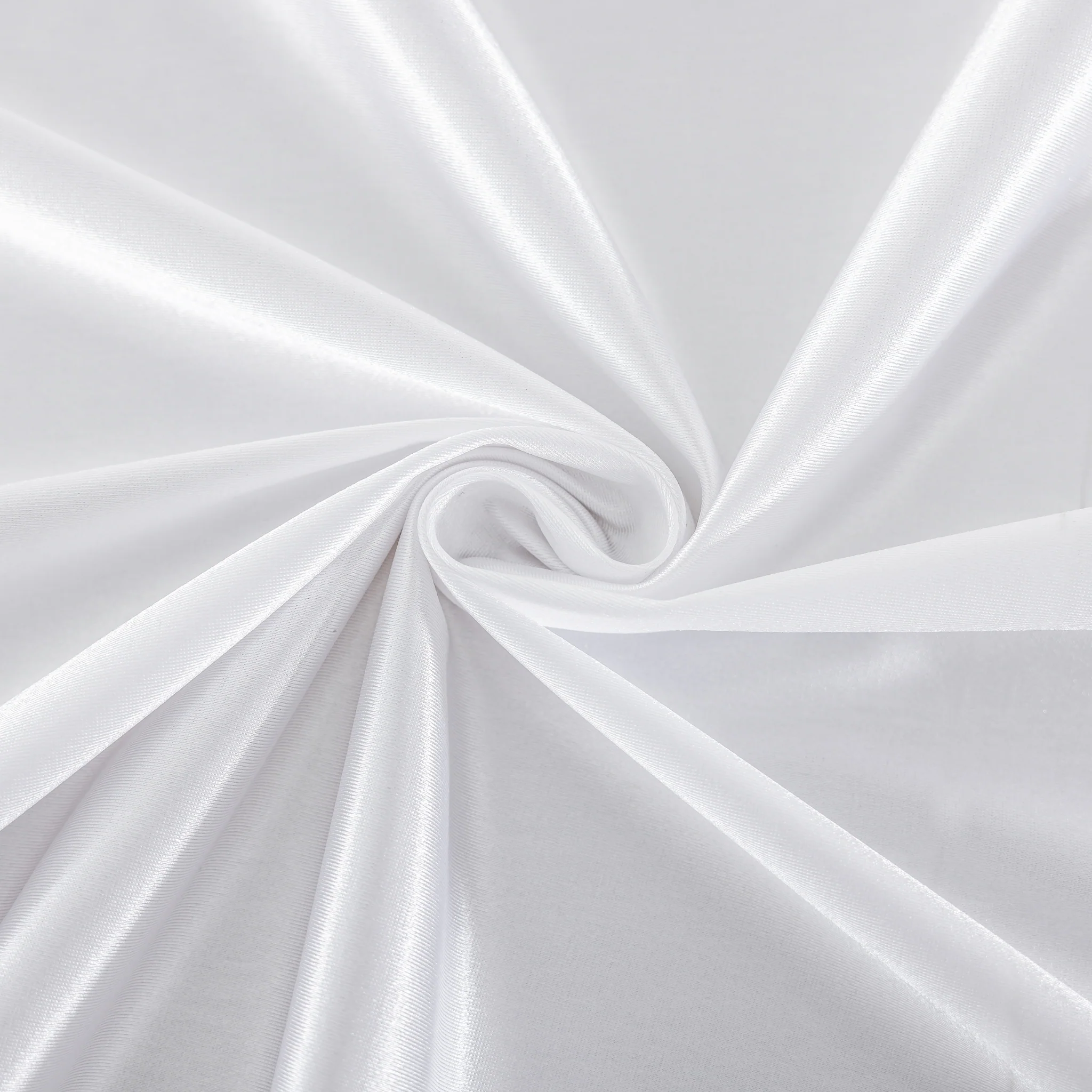 Premium Satin (Wrinkle-Resistant) 120" Round Tablecloth - White - Image 2