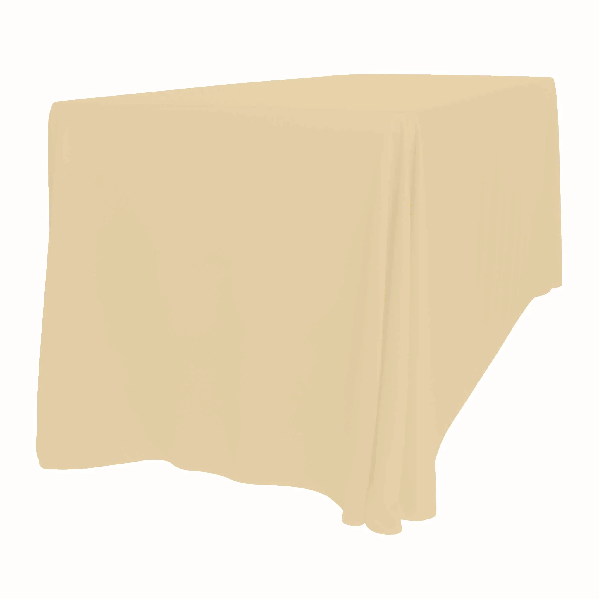 Scuba 90"x132" Rectangular Oblong Tablecloth - Champagne - Image 3