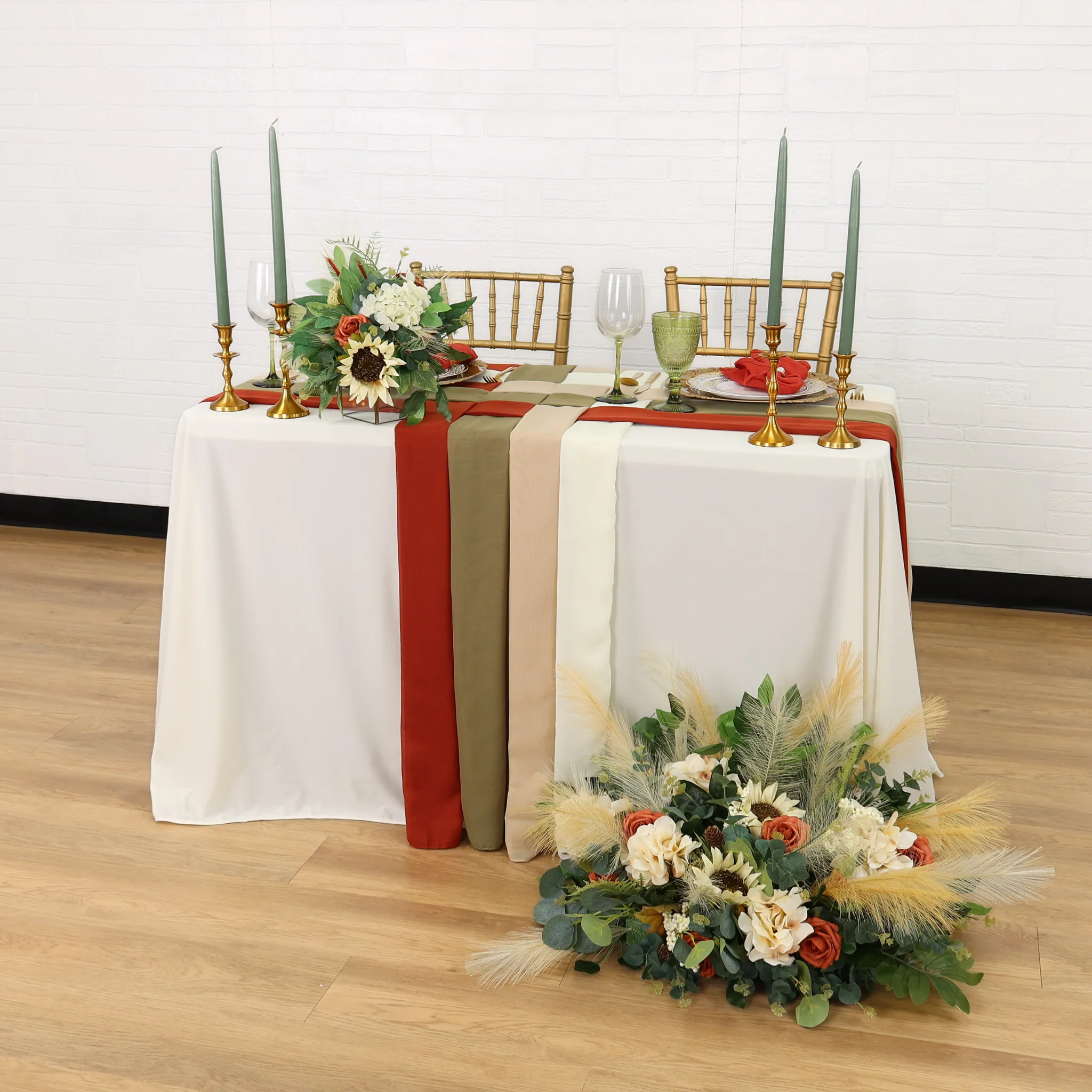 Scuba 90"x132" Rectangular Oblong Tablecloth - Ivory - Image 4
