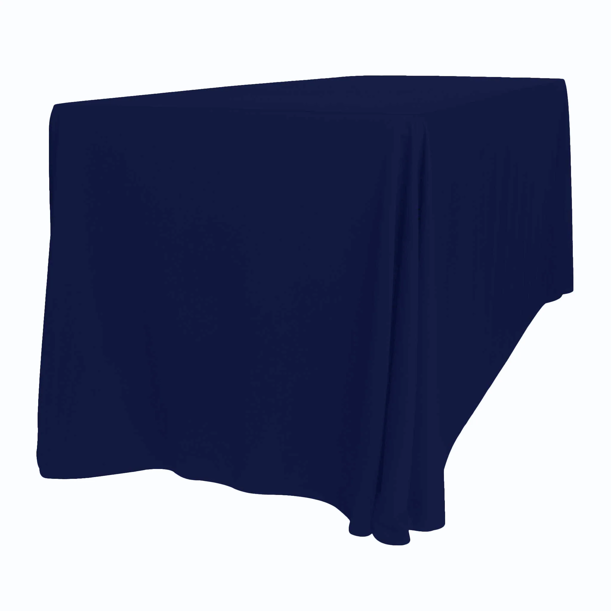 Scuba 90"x132" Rectangular Oblong Tablecloth - Navy Blue - Image 3