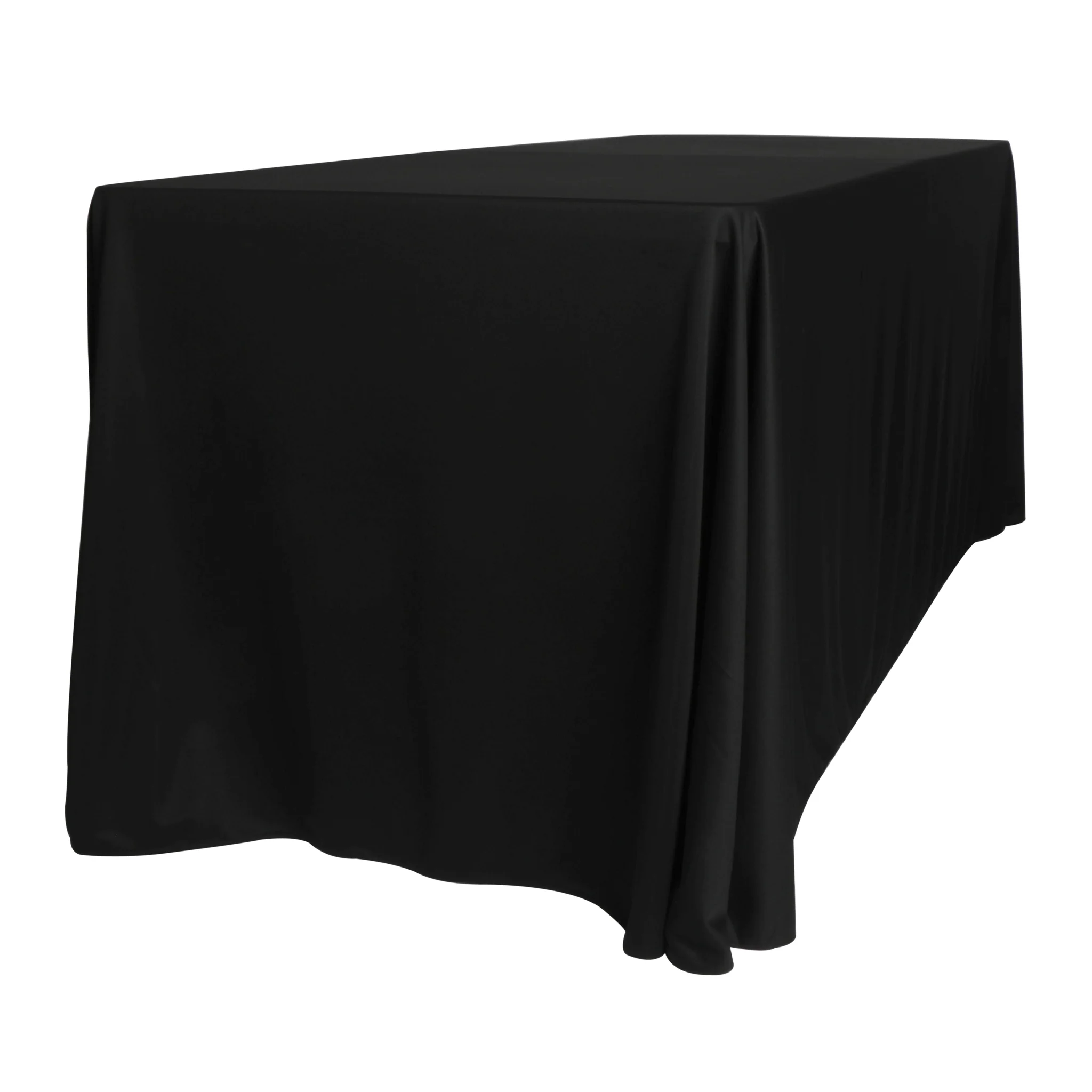 Scuba 90"x156" Rectangular Oblong Tablecloth - Black - Image 5