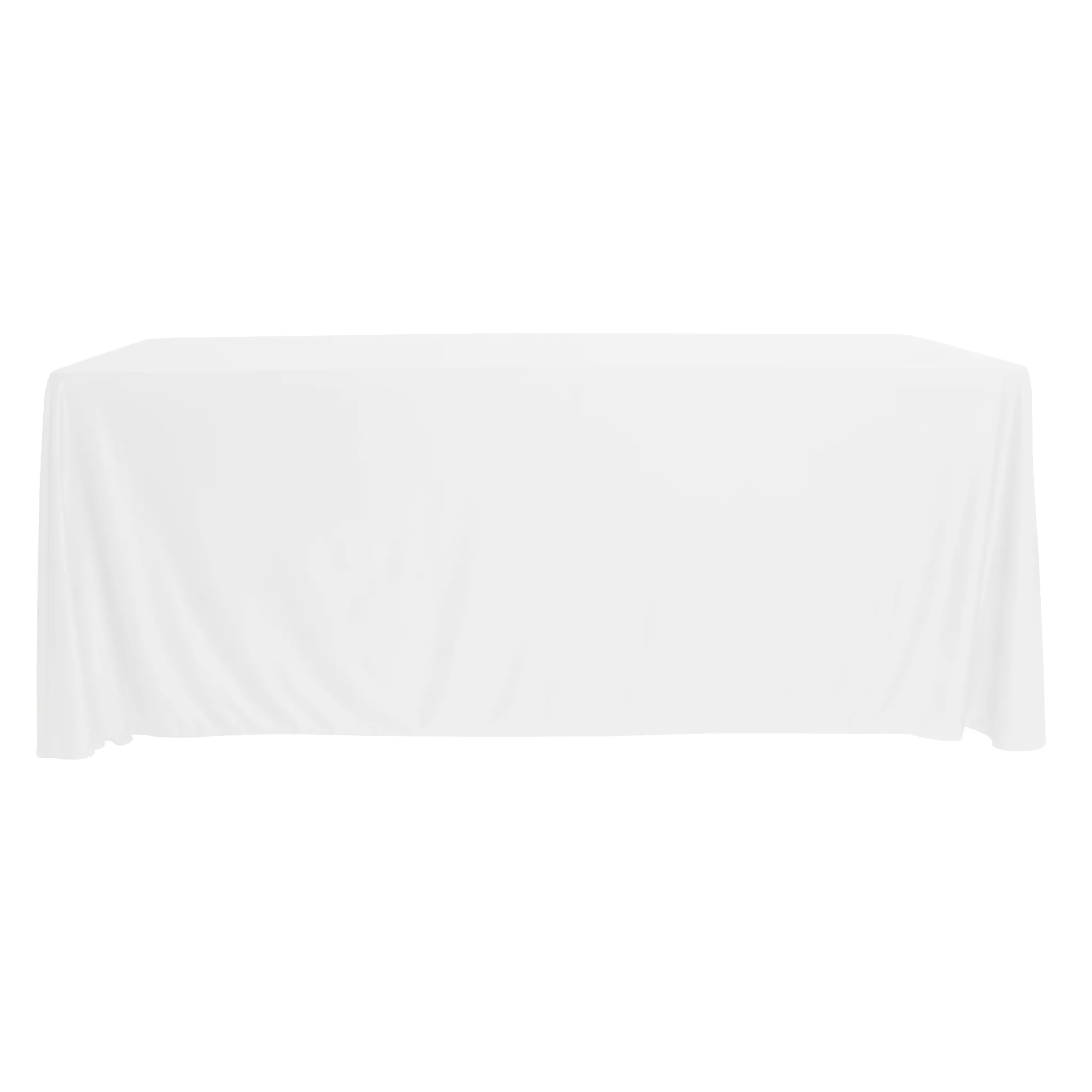 Scuba 90"x156" Rectangular Oblong Tablecloth - White