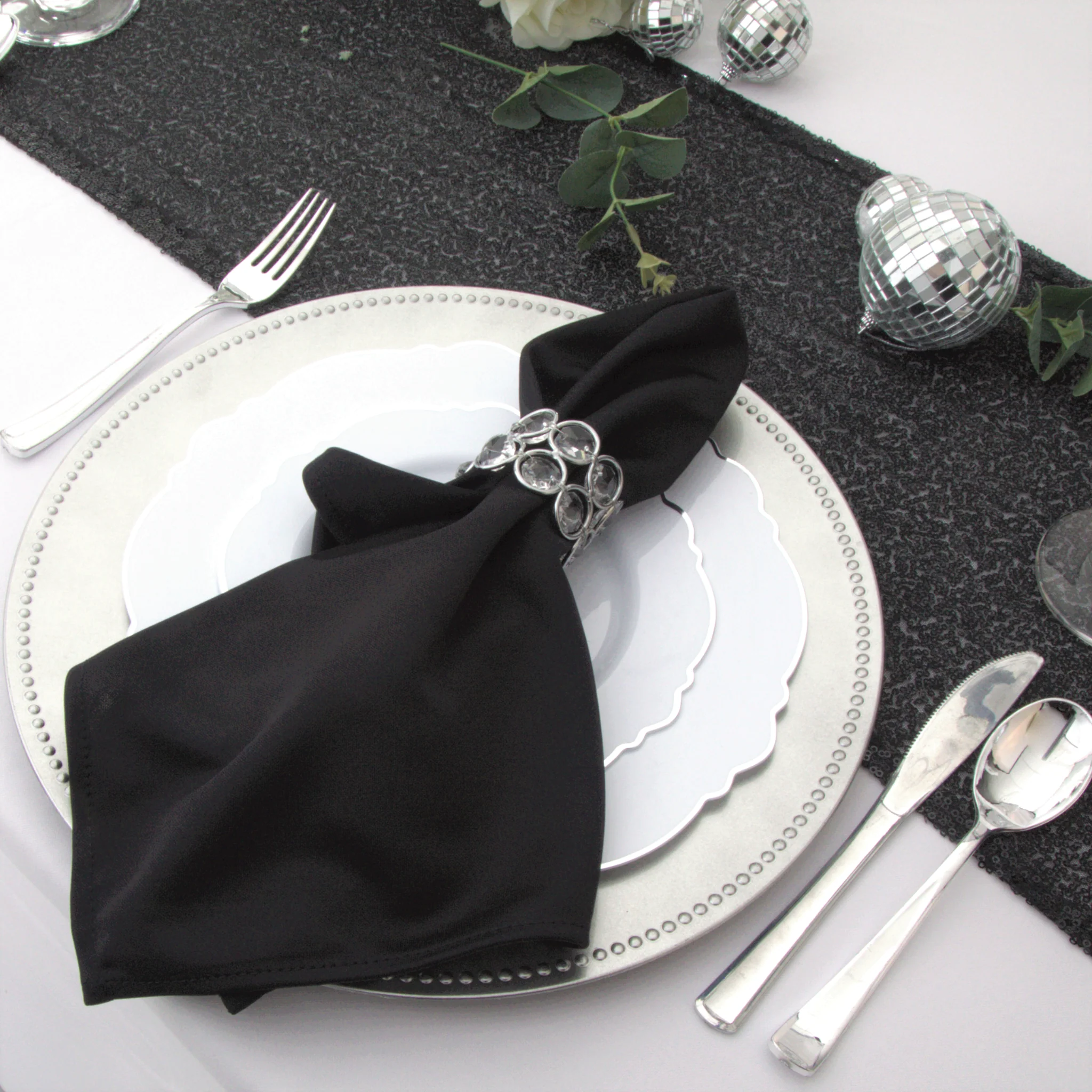 Scuba 90"x156" Rectangular Oblong Tablecloth - White - Image 3
