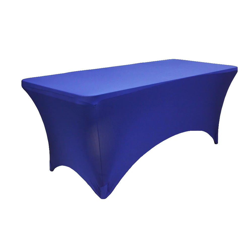 Rectangular 6 FT Spandex Table Cover - Royal Blue - Image 4