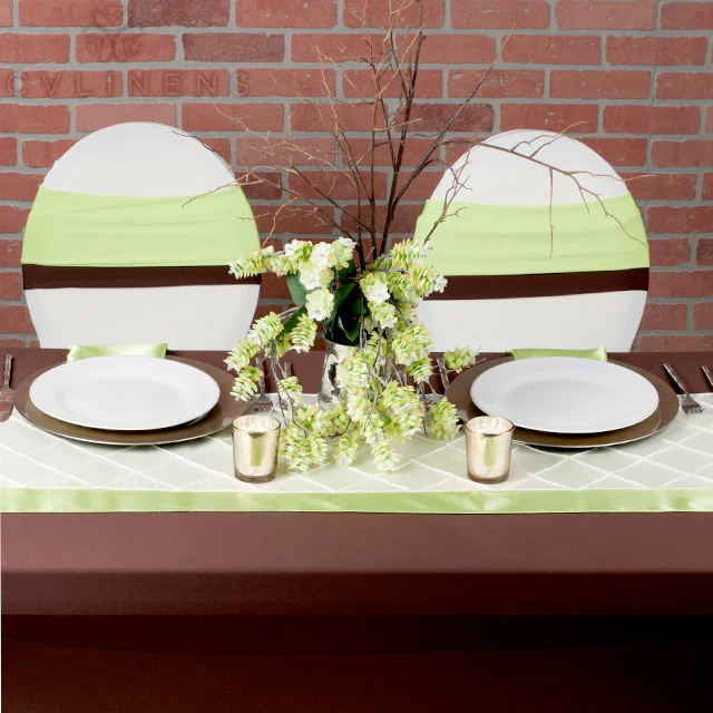 Rectangular 8 FT Spandex Table Cover - Chocolate Brown - Image 3