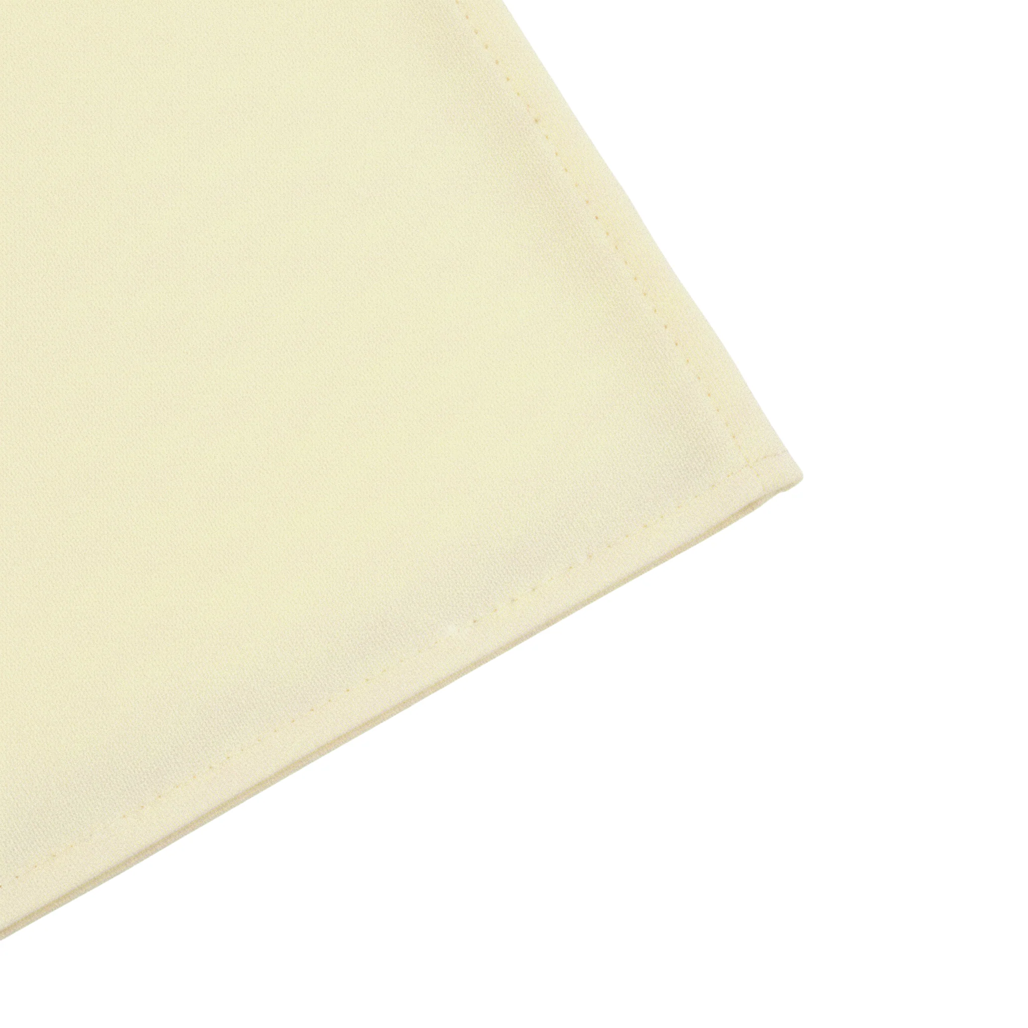 90"x132" Rectangular Premium Polyester Tablecloth (Square Corners) - Ivory - Image 2