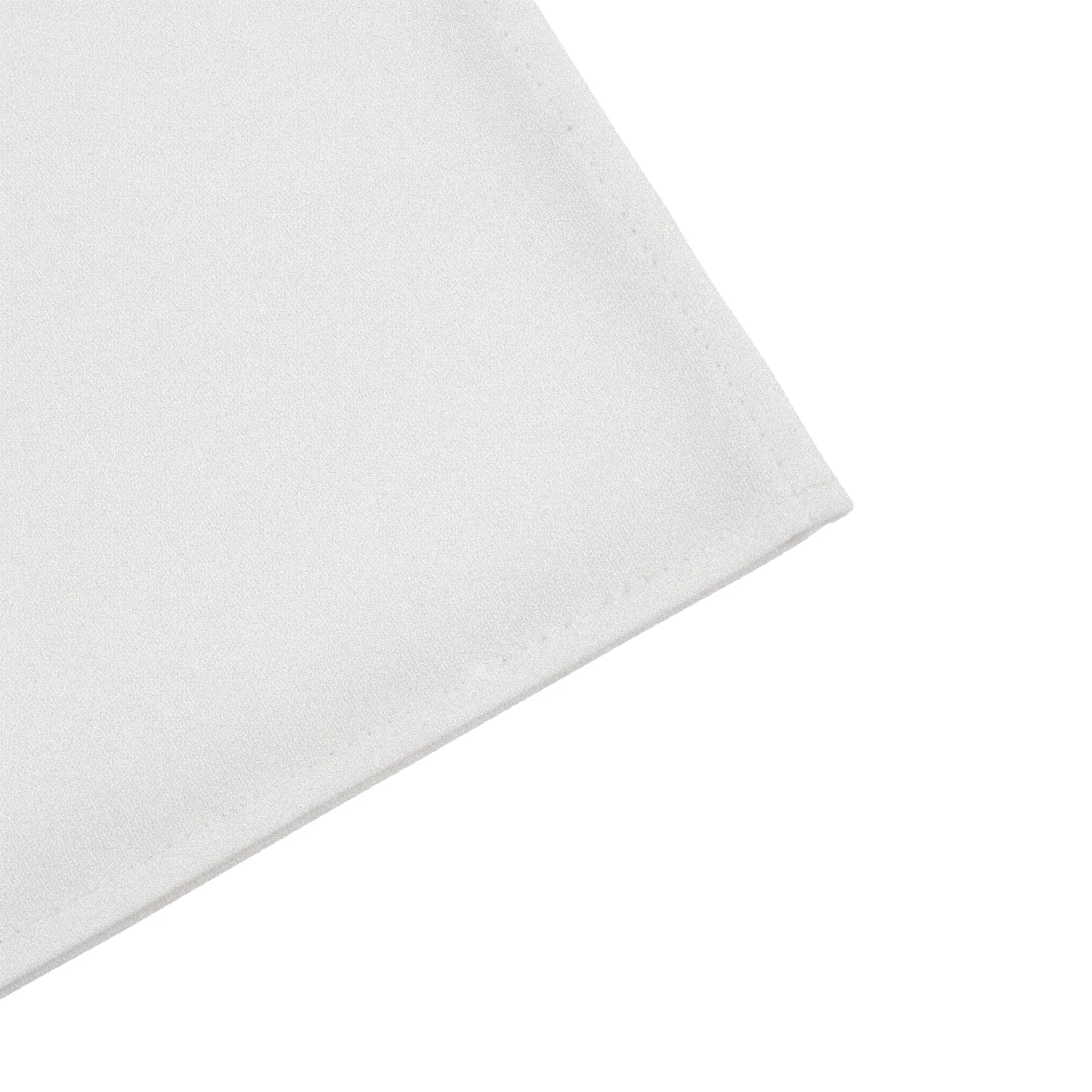 90"x132" Rectangular Premium Polyester Tablecloth (Square Corners) - White - Image 2