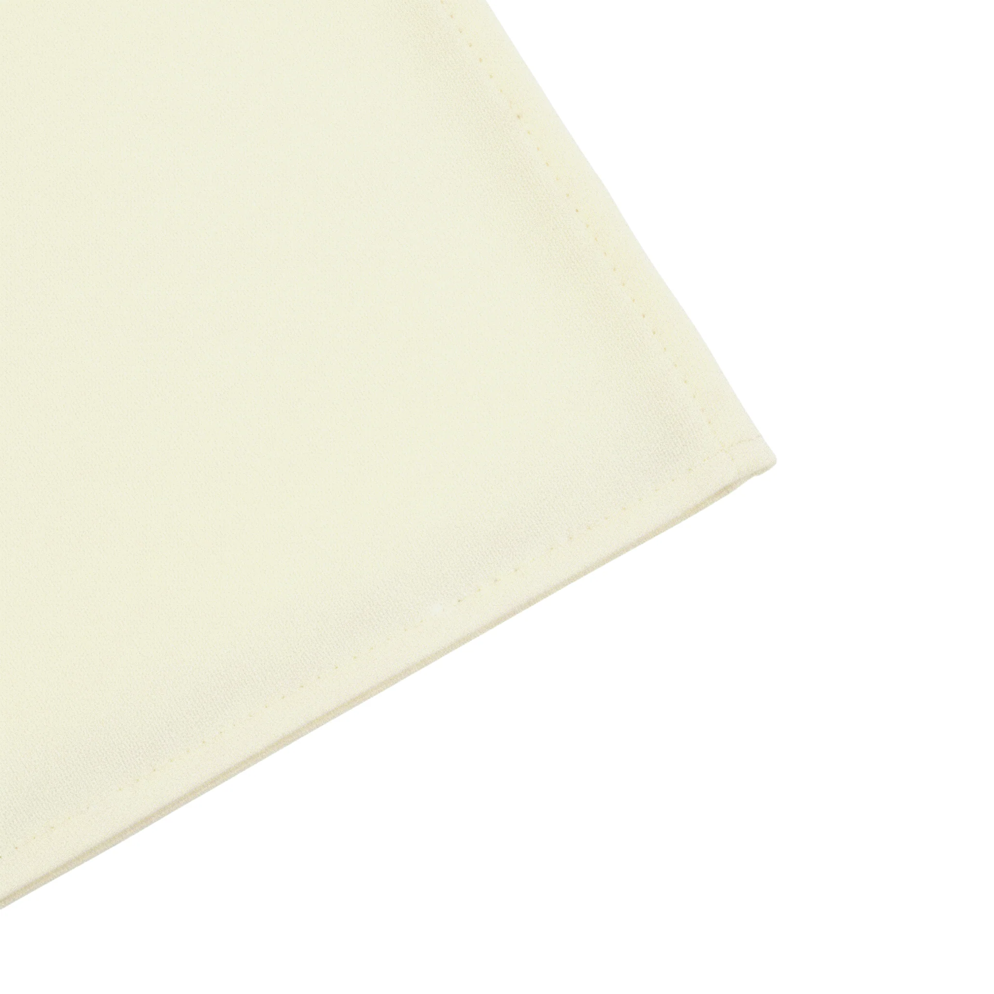 90"x156" Rectangular Premium Polyester Tablecloth (Square Corners) - Light Ivory/Off White - Image 2