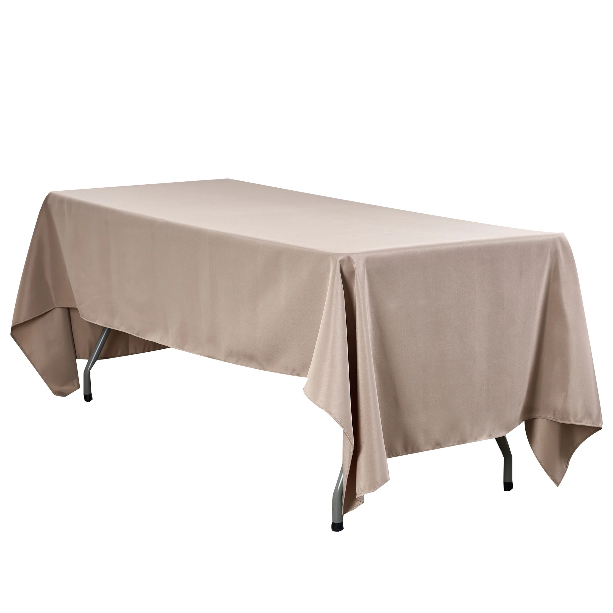 Rectangular Premium Polyester Tablecloth 60"x126" - Taupe