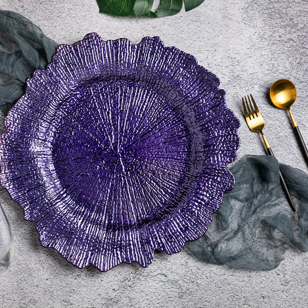Reef Acrylic Charger Plate - Purple - Image 2