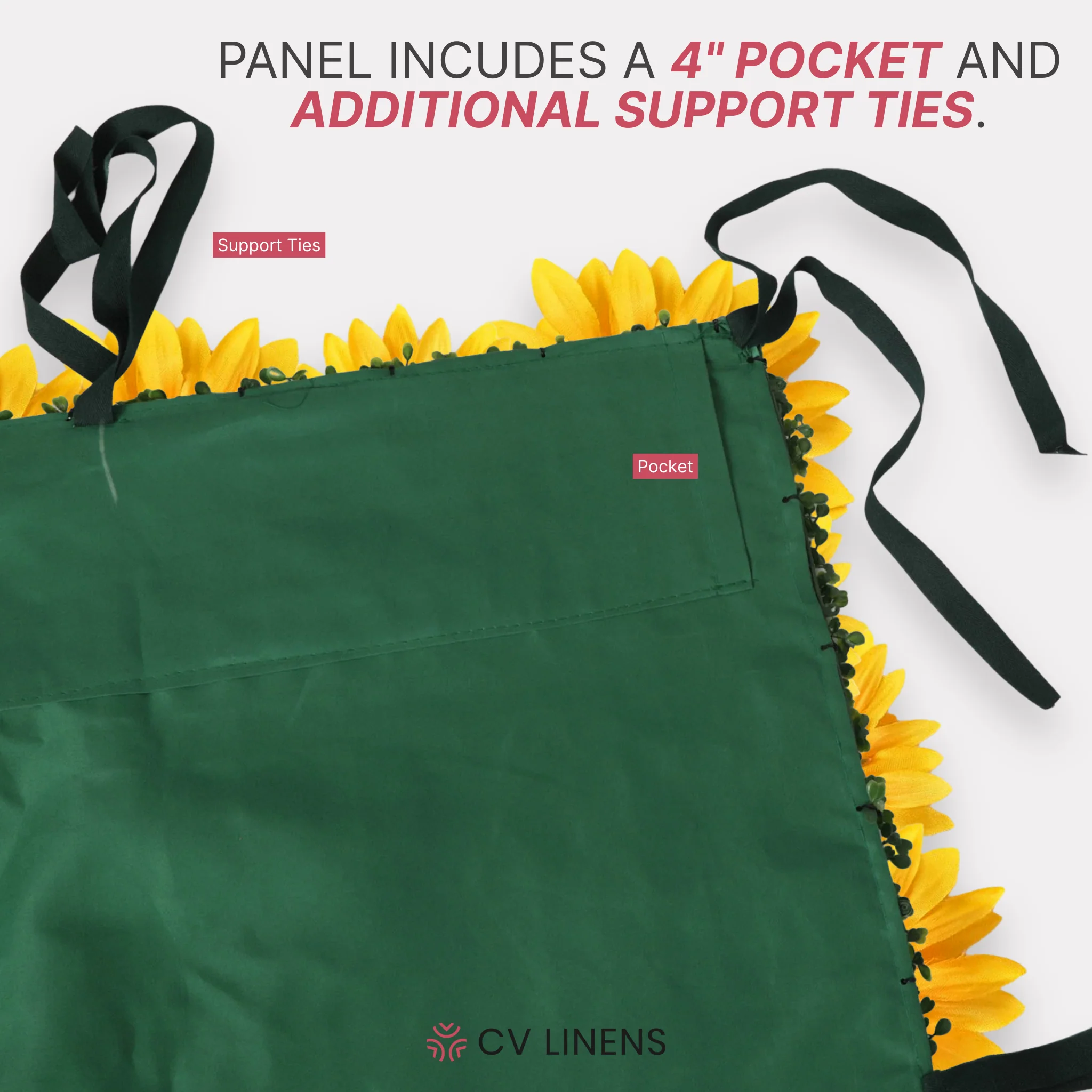 Premium Sunflower Wall Roll Up Backdrop 8ft x 4ft - Image 3