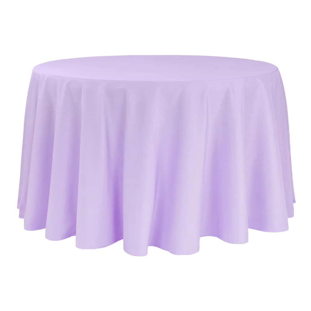 Round Premium Polyester 132" Tablecloth - Lavender