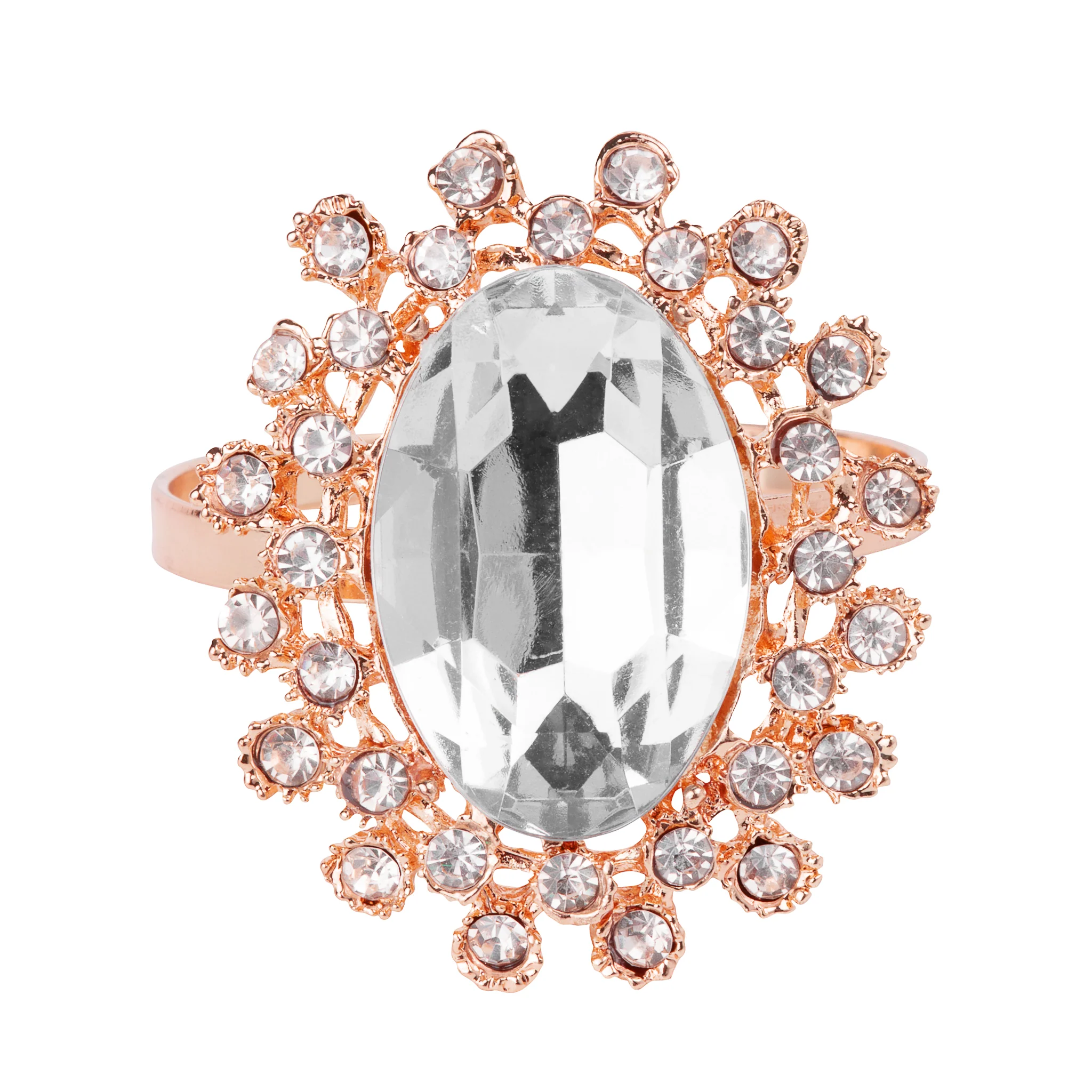 10 pc/pk Royal Diamond Napkin Ring Holder - Blush/Rose Gold - Image 6