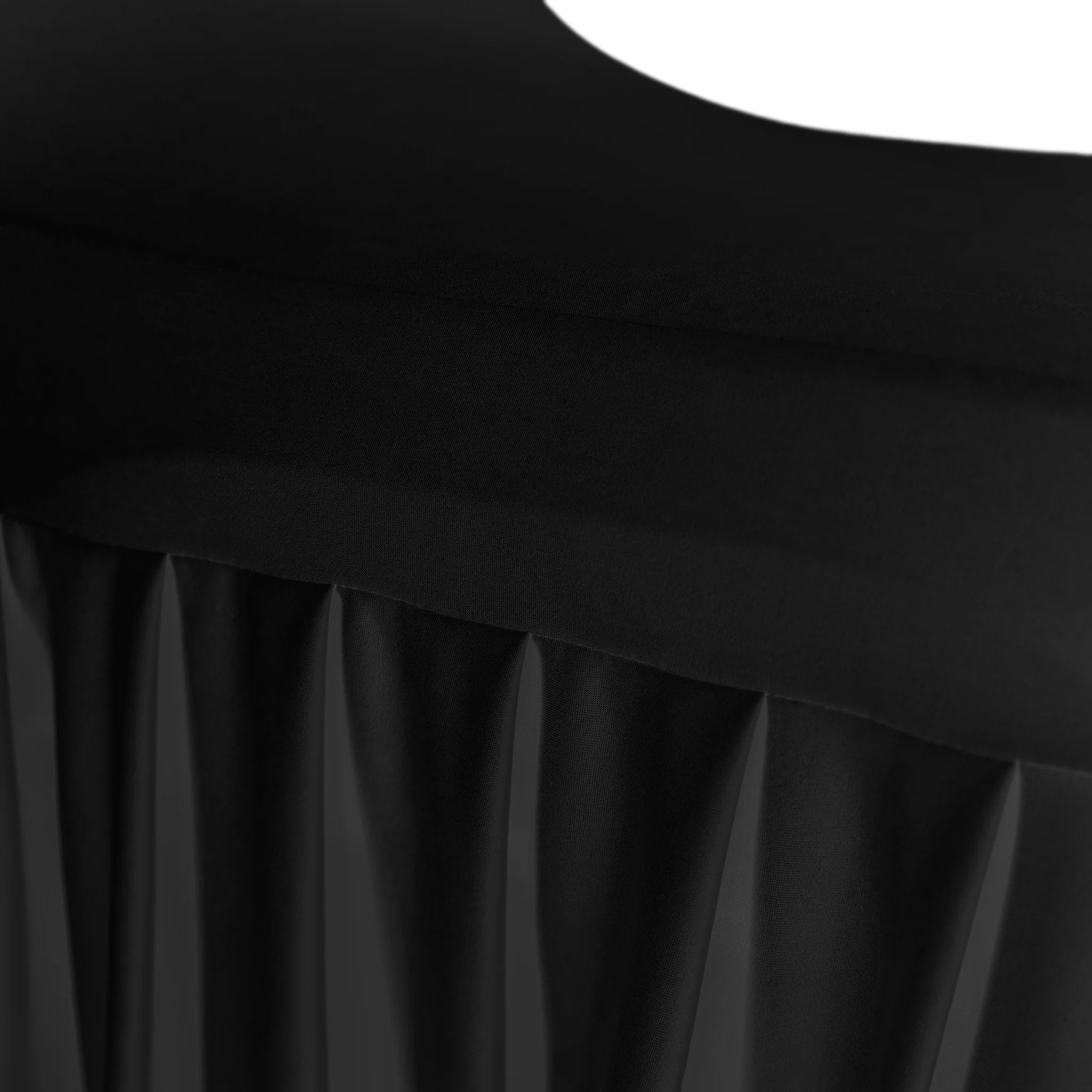 Ruffled Pleated Bottom Spandex Banquet Chair Cover - Black - Image 11