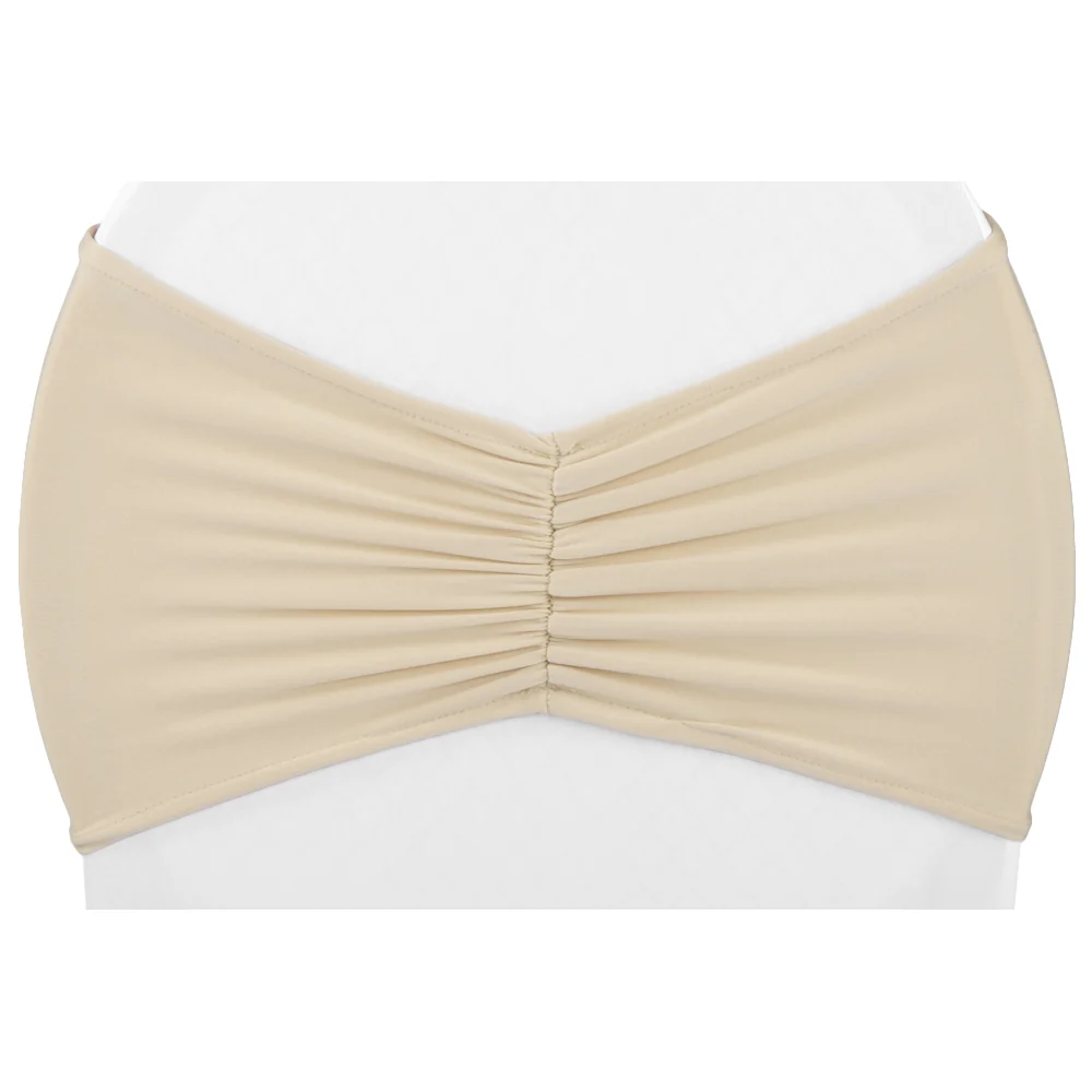 Ruffled Spandex Chair Band - Champagne