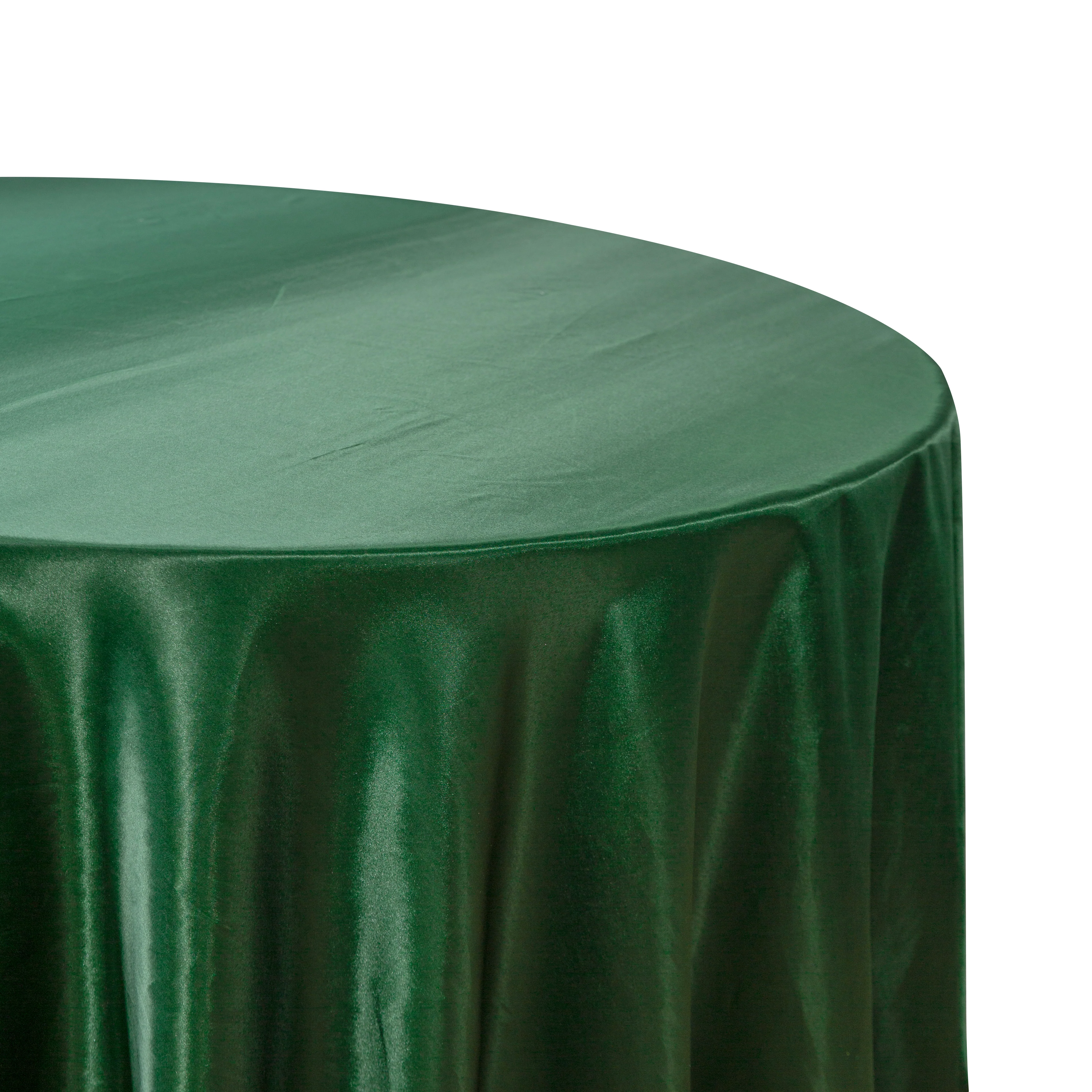 Satin 108" Round Tablecloth - Forest Green - Image 2