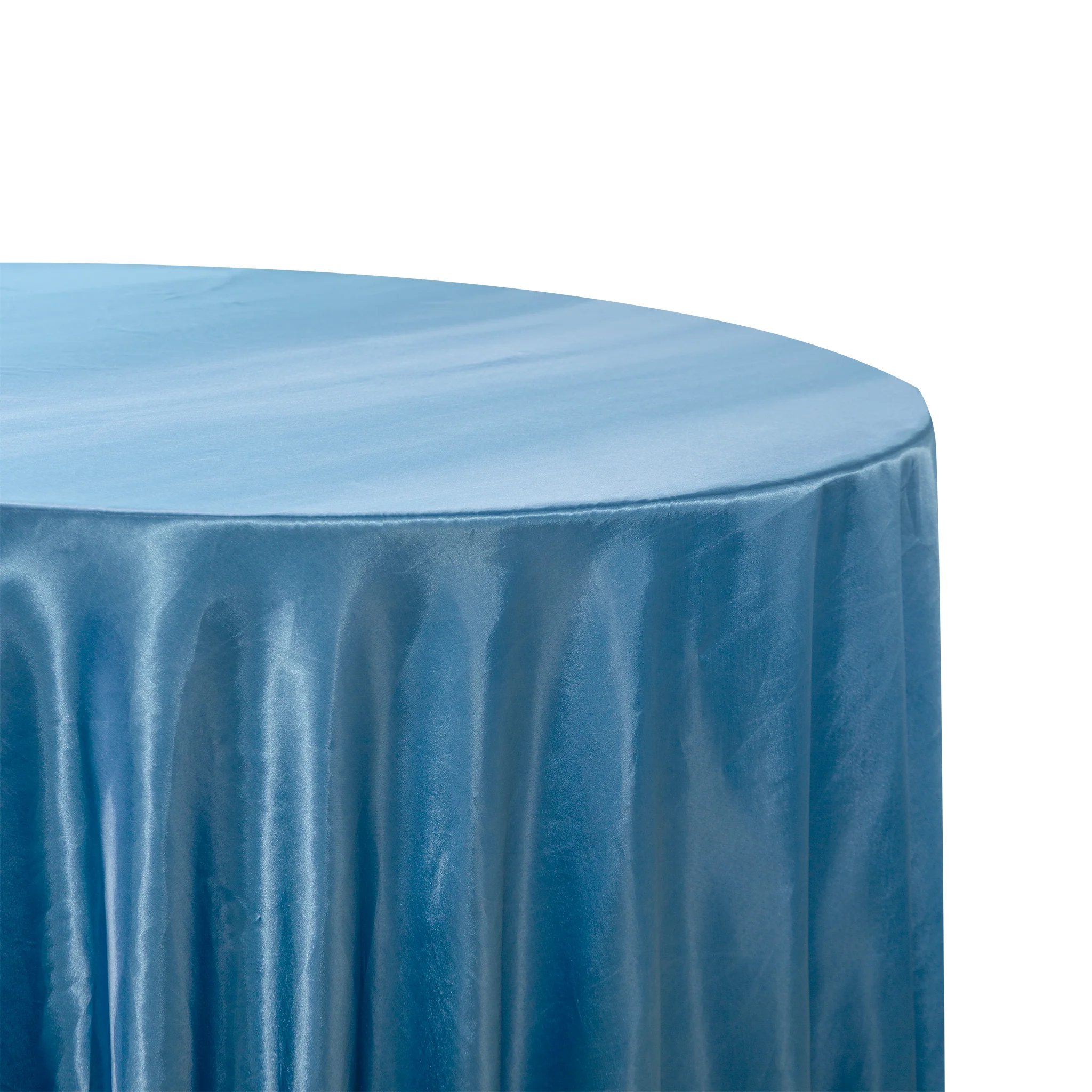 Satin 120" Round Tablecloth - Steele Blue - Image 3