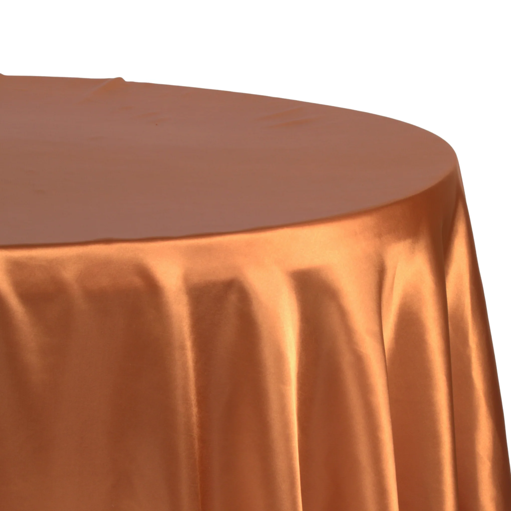Satin 120" Round Tablecloth - Terracotta - Image 2