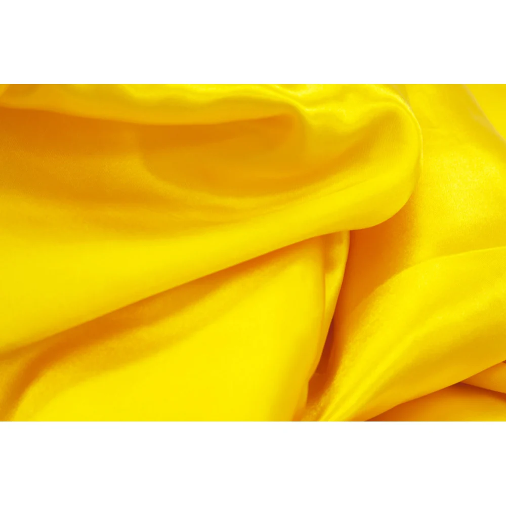 Satin 132" Round Tablecloth - Canary Yellow (Bright Yellow) - Image 3