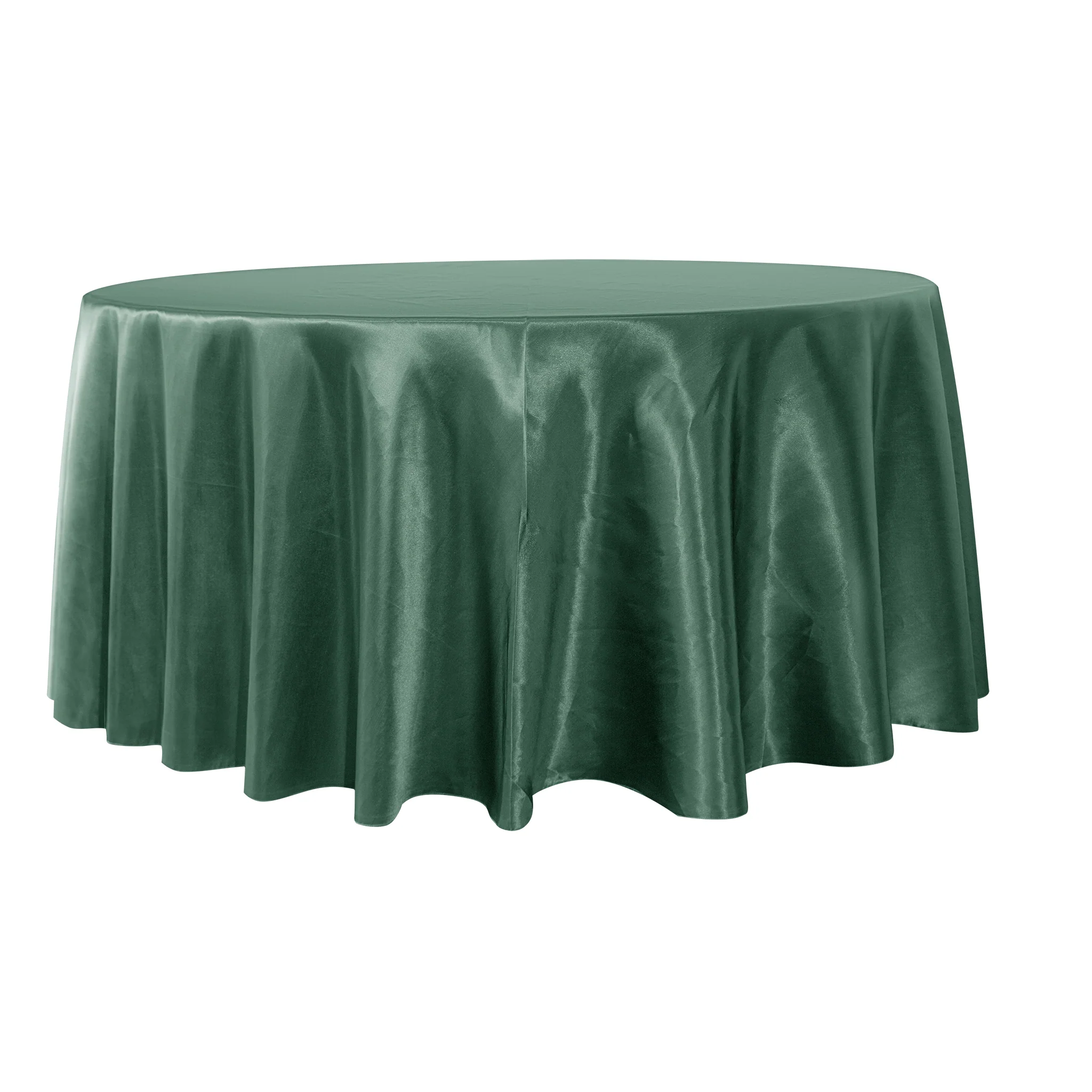 Satin 132" Round Tablecloth - Eucalyptus